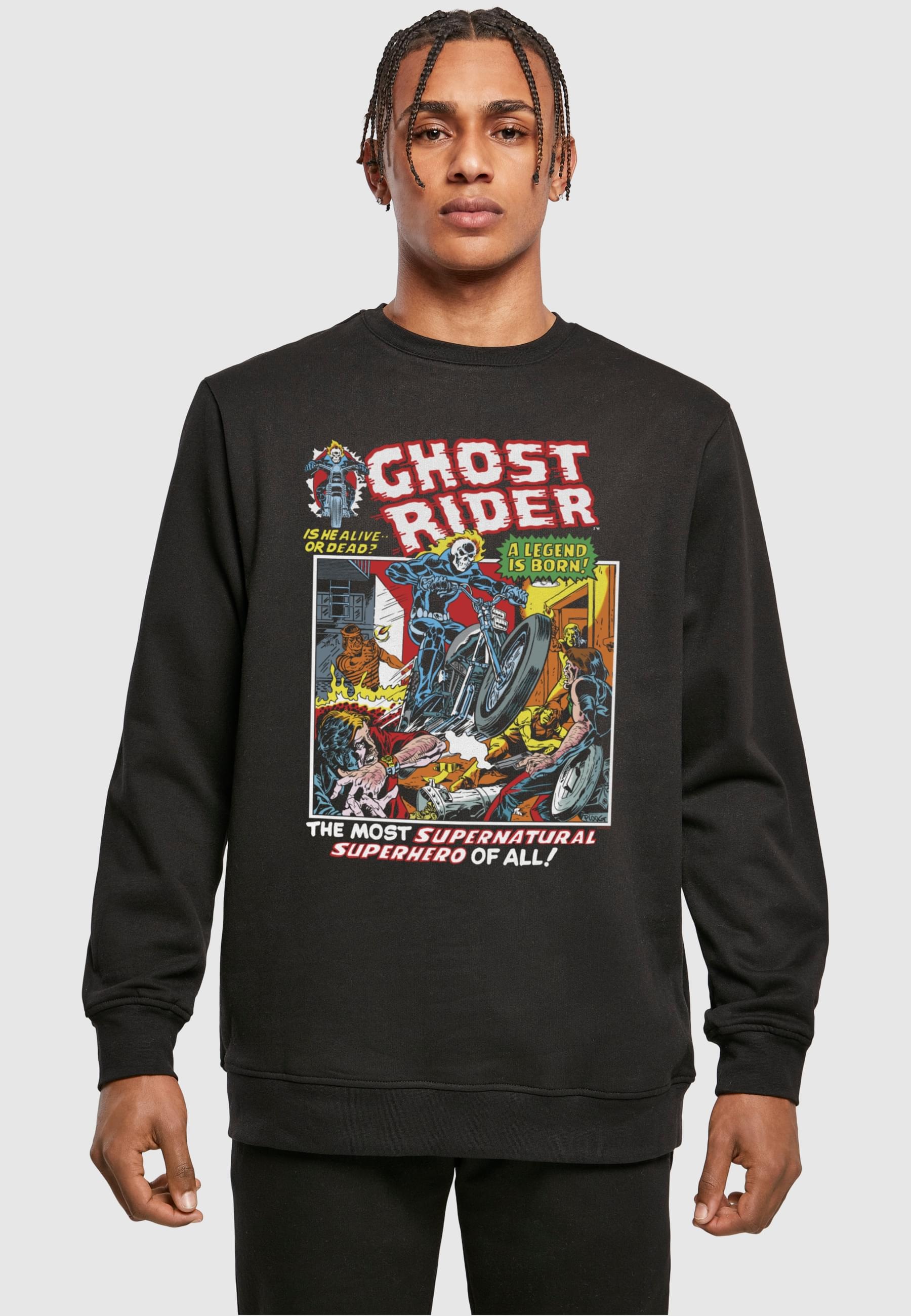 ABSOLUTE CULT Rundhalspullover »ABSOLUTE CULT Herren Marvel Comics - Ghost Rider Crewneck«, (1 tlg.)