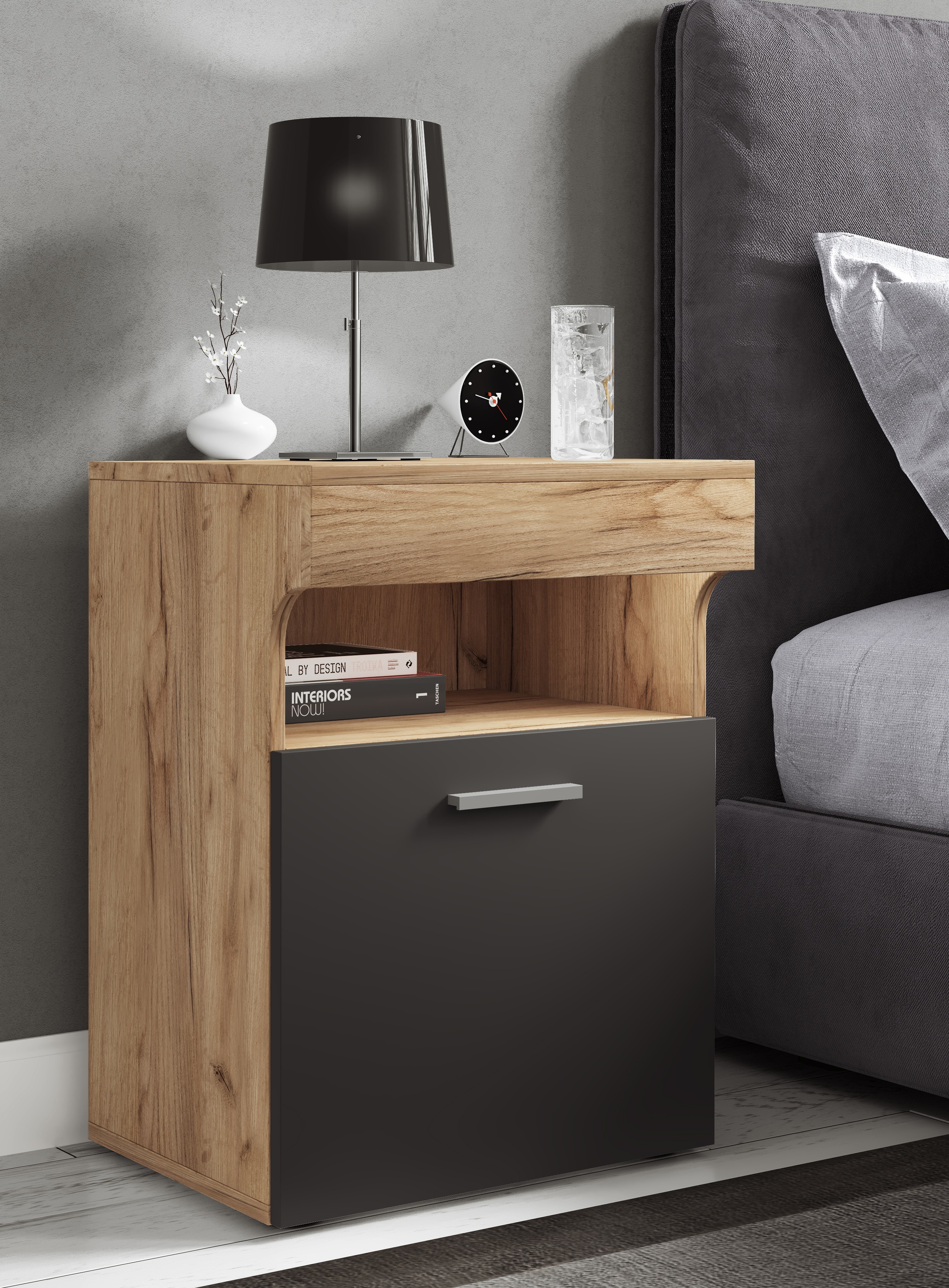VCM Nachttisch »Holz Nachttisch Nachtschrank Schublade Slepal M«