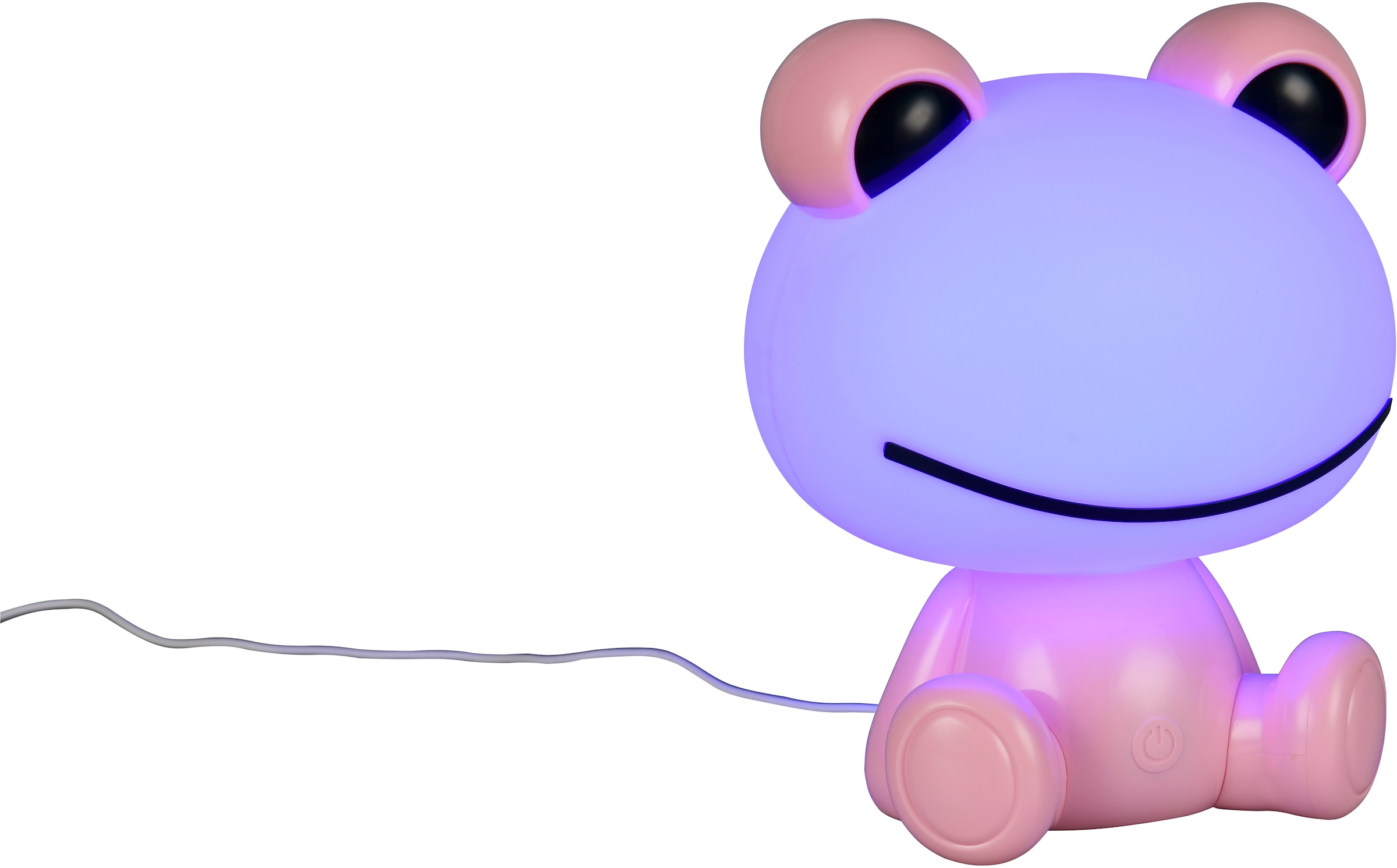 REALITY Leuchten LED Tischleuchte »HOPPER, Kinderzimmer Tischleuchte Nachttischleuchte Frosch Optik, RGB«, 1 flammig, Leuchtmittel LED-Board | LED fest integriert, 0,3W 30 Lumen warmweiß 3000K, RGB Farbwechsel Modus, USB-Anschluss