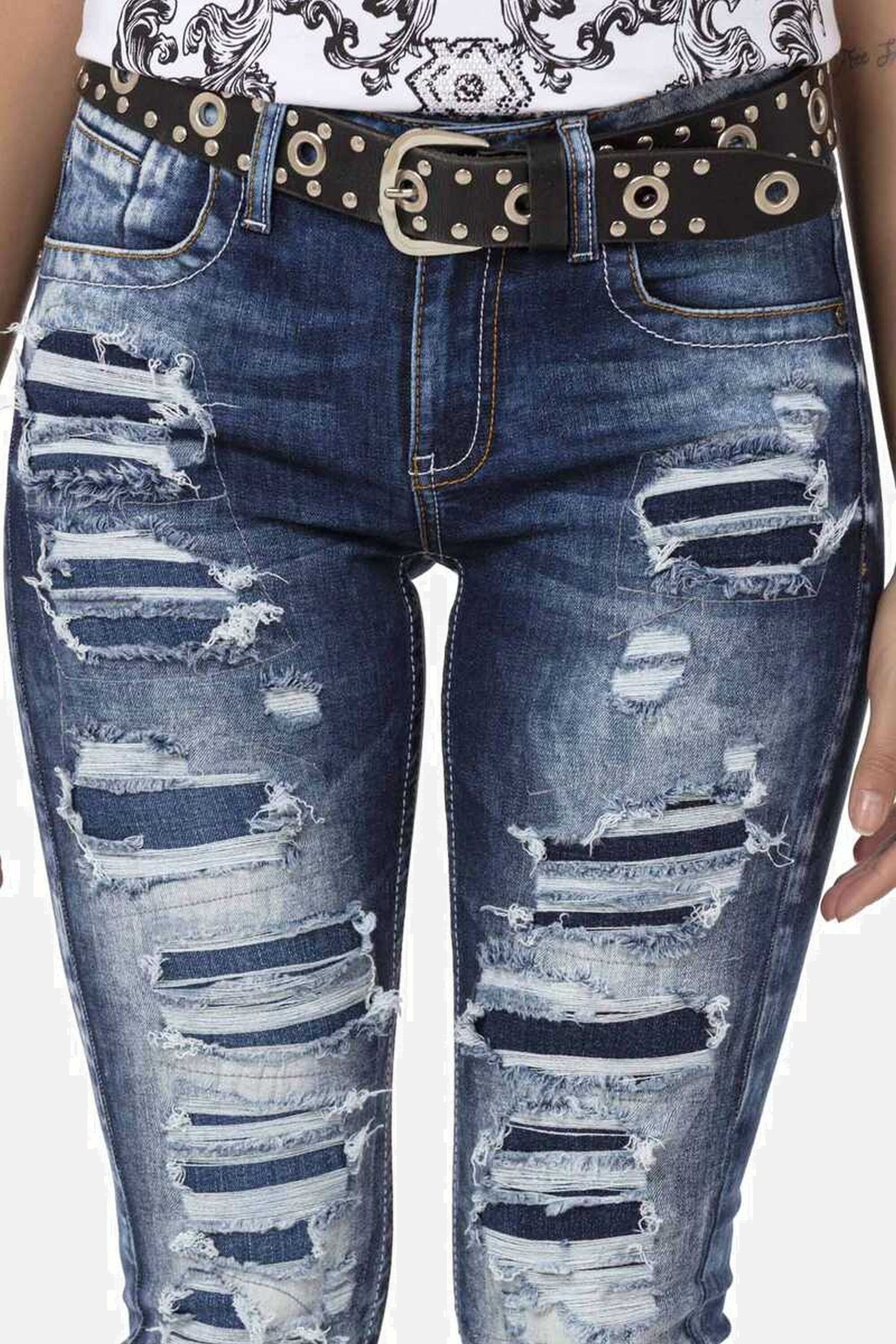 Cipo & Baxx 5-Pocket-Jeans »Jeans«, mit coolen Destroyed-Elementen, WD479