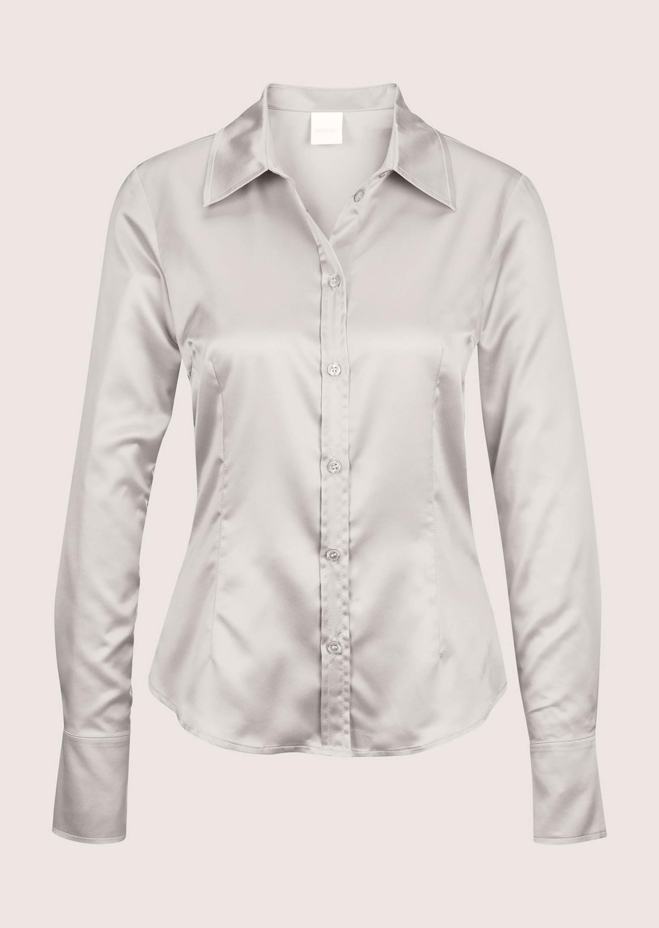MADELEINE Hemdbluse "Bluse Hemdbluse mit glänzendem Finish" Satinbluse günstig online kaufen