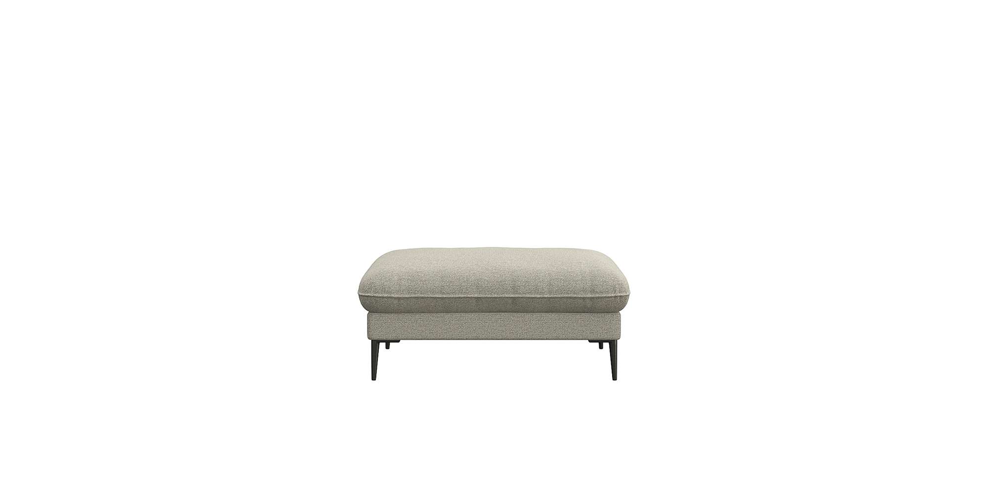 Thumbnail - FLEXLUX Pouf "Salino, Fußhocker, Sitzhocker, Polsterhocker,", Kaltschaum & Stahl-Wellen, Füsse Schwarz