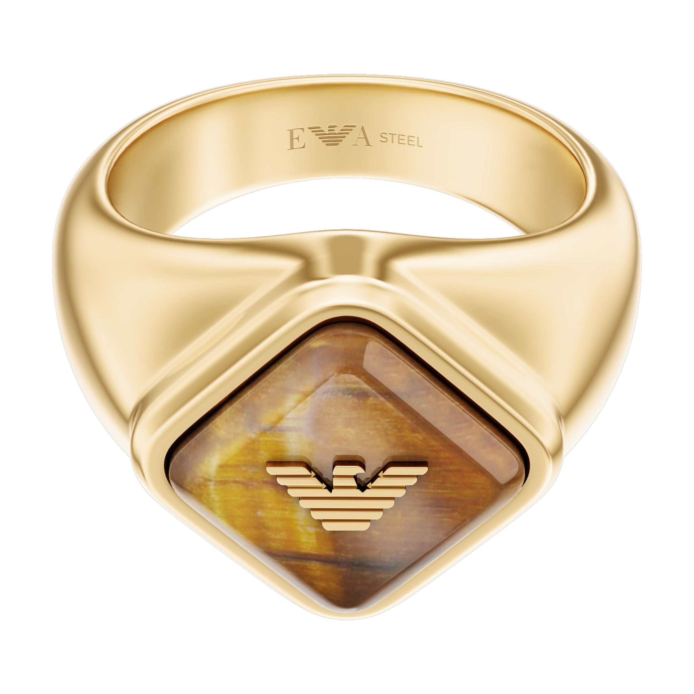 Emporio Armani Siegelring mit Tigerauge