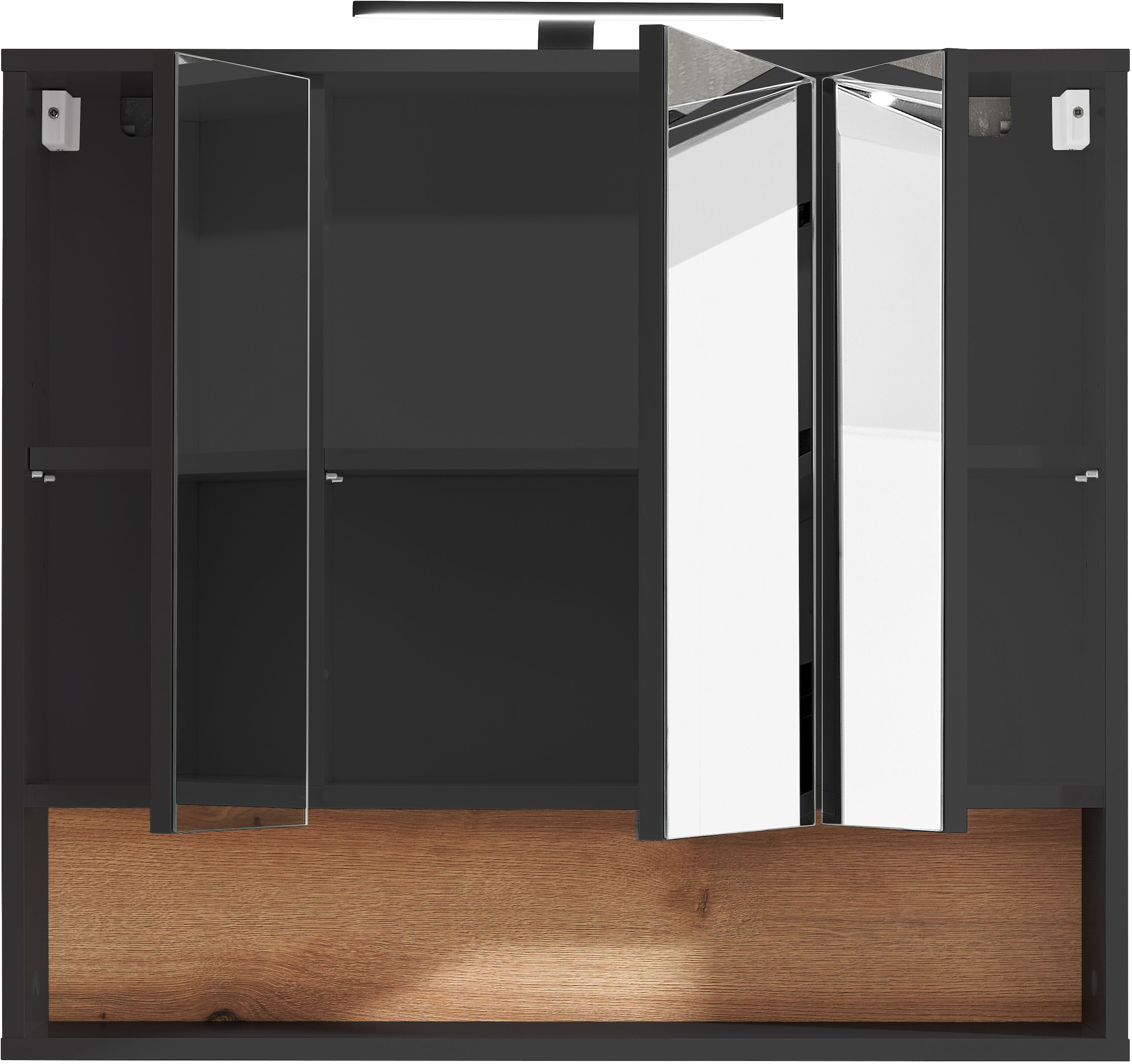 BASIC by Balculina Spiegelschrank »Liguria B/H/T 80x72x21 cm« 1 Stk. tlg. Breite 80cm, Beleuchtung, FSC-Mix 70%