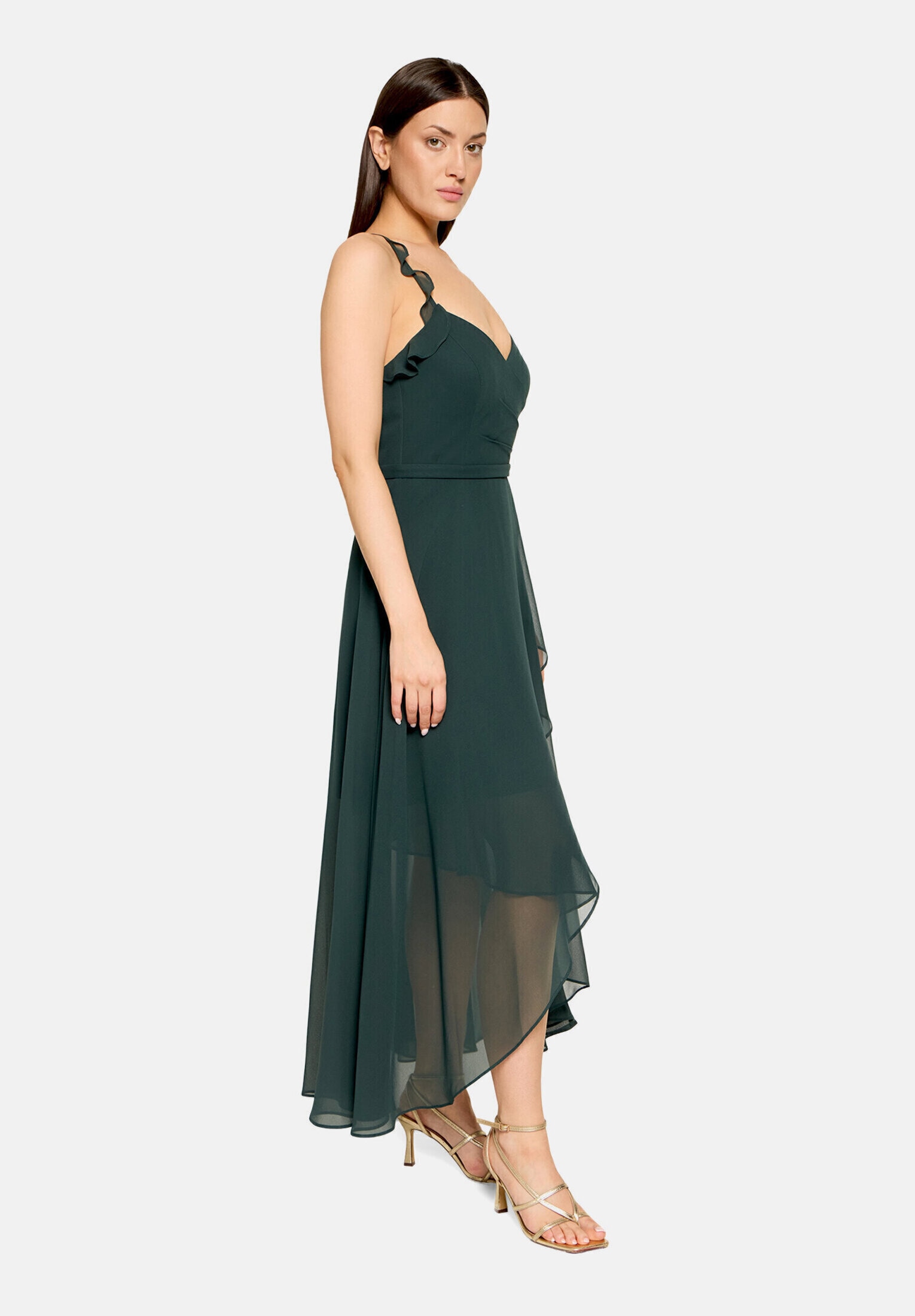 Vera Mont Abendkleid "Damen mit Volant" Ohne Tasche Wickel-Design
