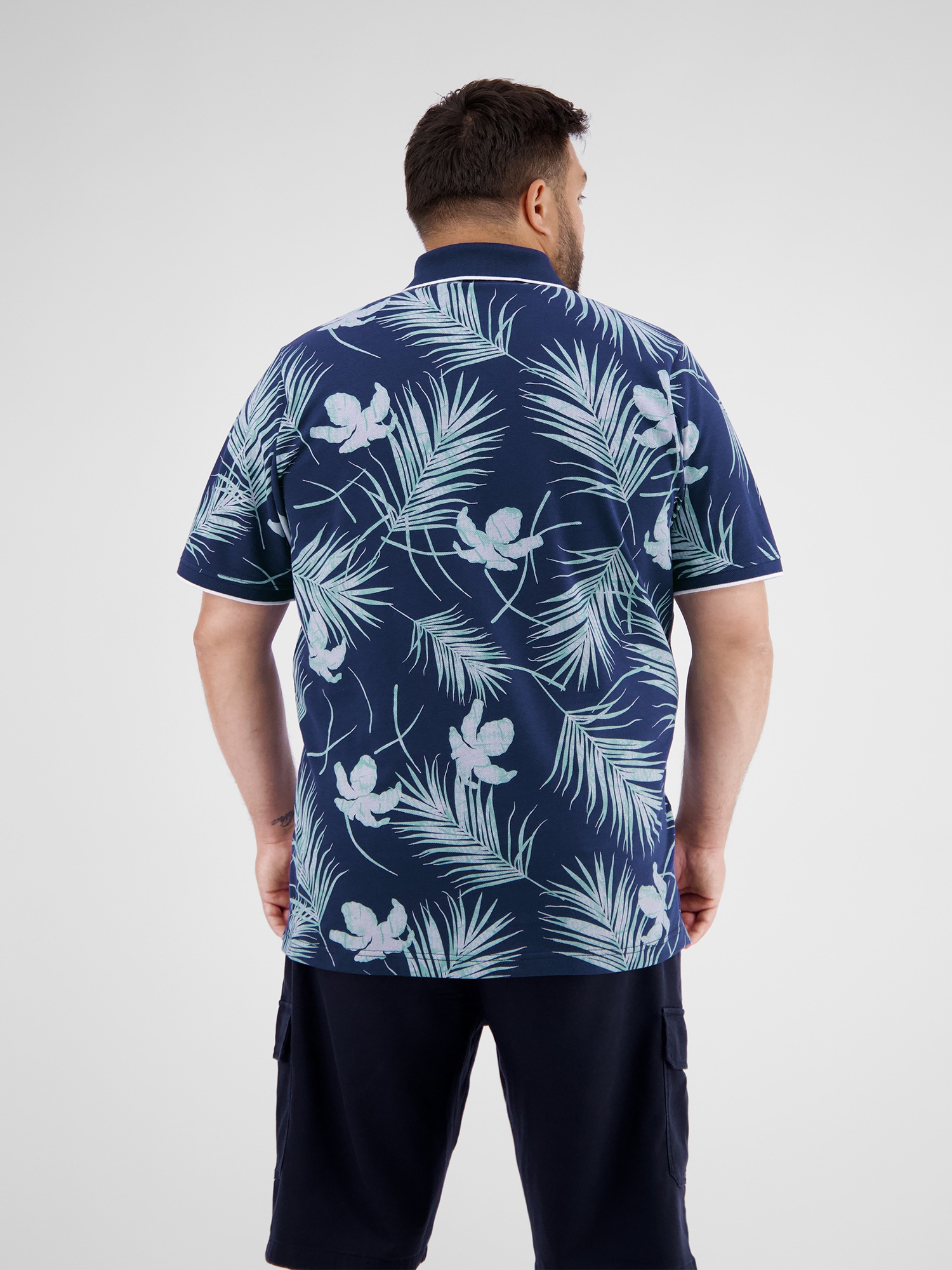 LERROS Poloshirt "LERROS Herren-Poloshirt, floral gemustert in Großen Größe günstig online kaufen