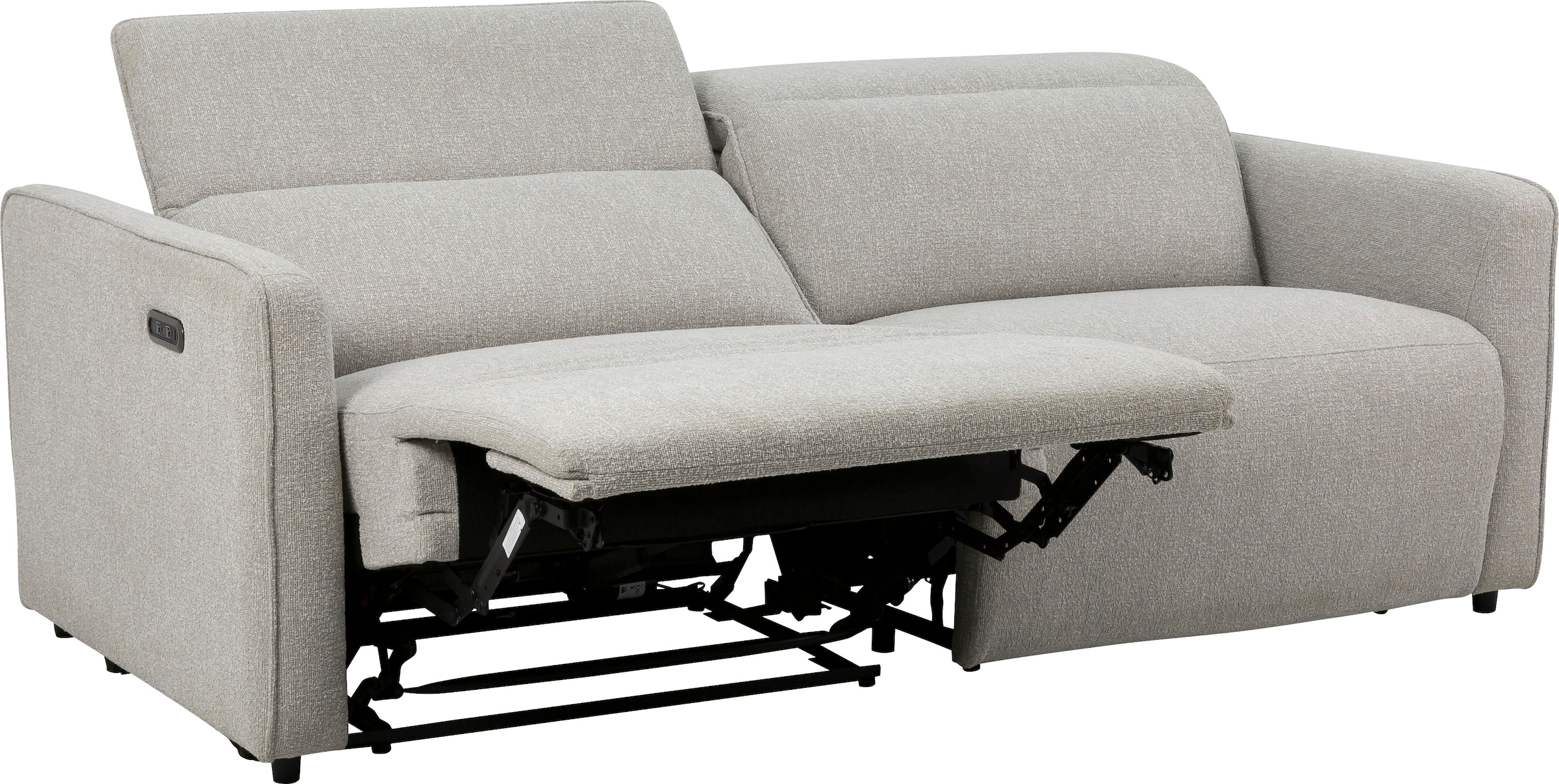 INOSIGN 2-Sitzer »KYLLY, XXL (208 cm) elektrische Relax- und Liegefunktion in 2 Sitzen«, Mega-Sofa, Kopfteilverstellung, USB A/ C, Federkern, Feinstruktur