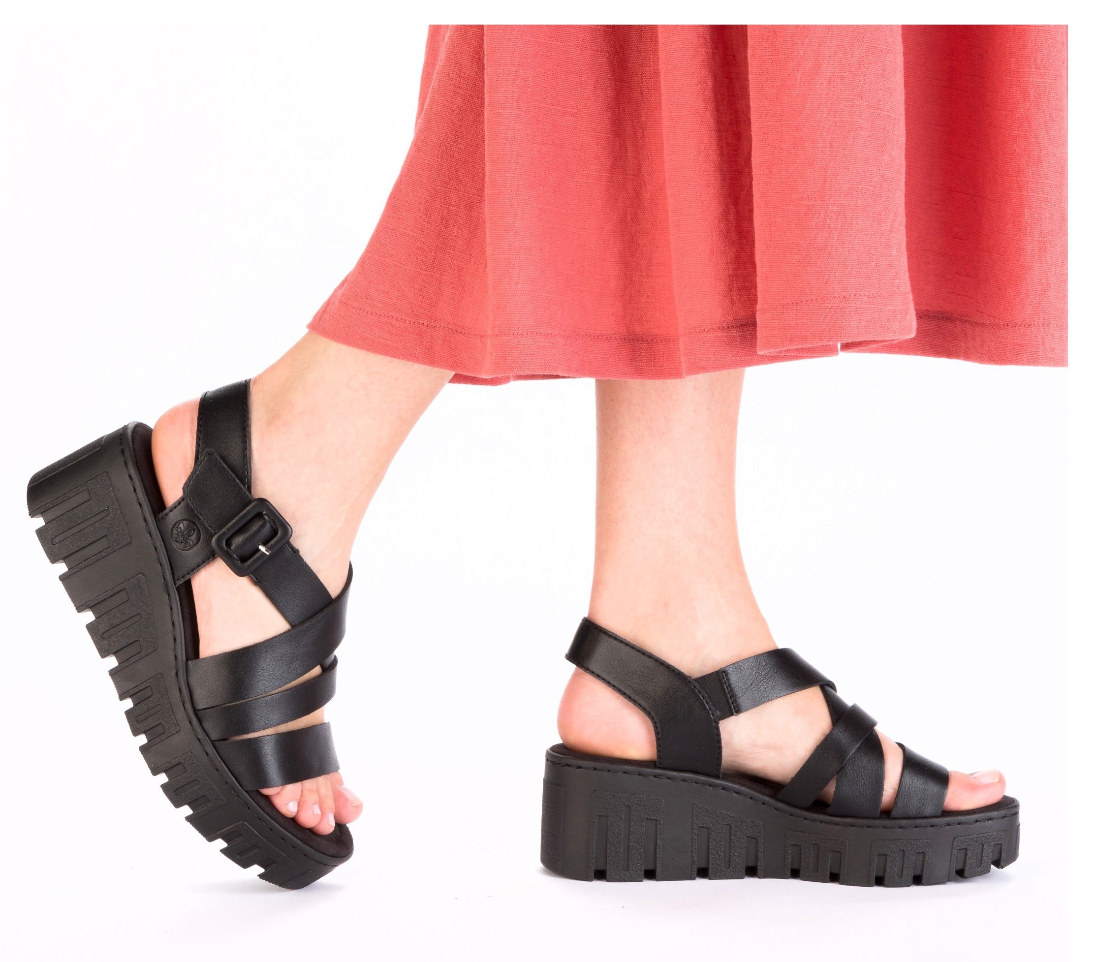 Rieker Plateausandaletten  Sommerschuh, Keilsandalette mit Klettverschluss