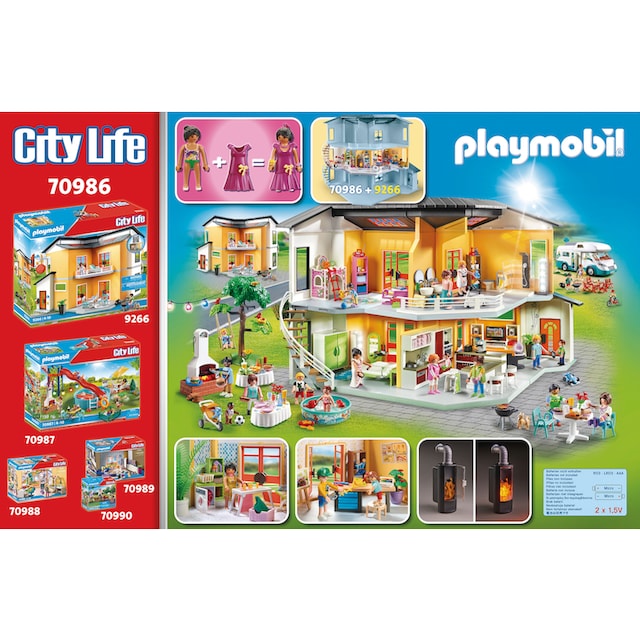 Playmobil® Konstruktions-Spielset »Etagenerweiterung Wohnhaus (70986), City  Life«, (258 St.), mit Licht, Made in Germany | BAUR