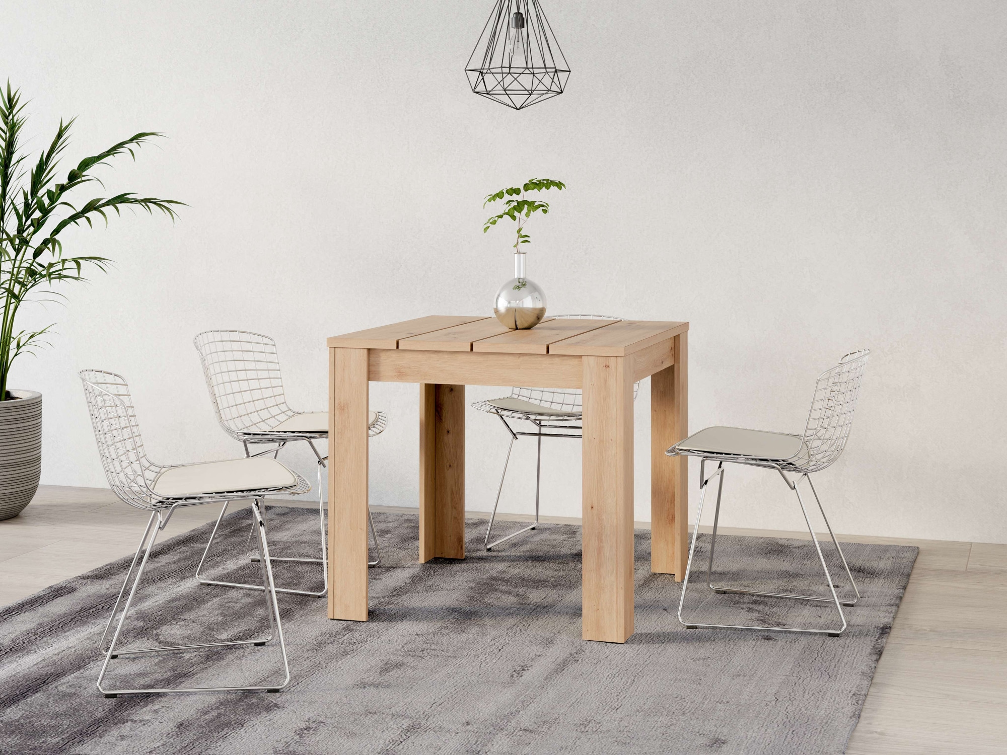 Home affaire Esstisch »Spoleto, Esstisch, Küchentisch, Speisetisch, Familientisch« Charakterstarke 4-Lamellen-Platte, 4 Farben, 2 Größen – top modern