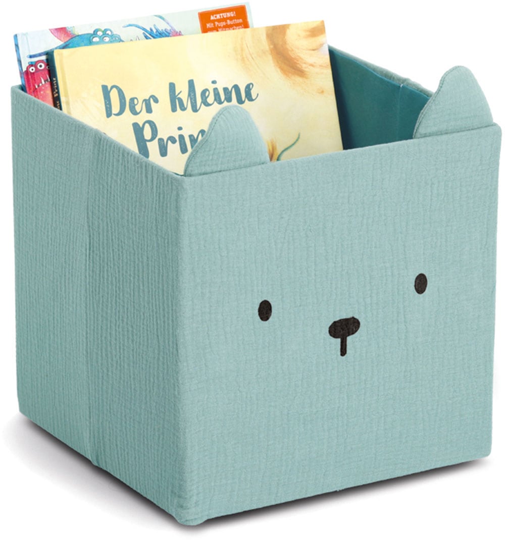 Zeller Present Aufbewahrungsbox »"Bär", Musselin«, Tiermotiv, kinderfreundlich, faltbar