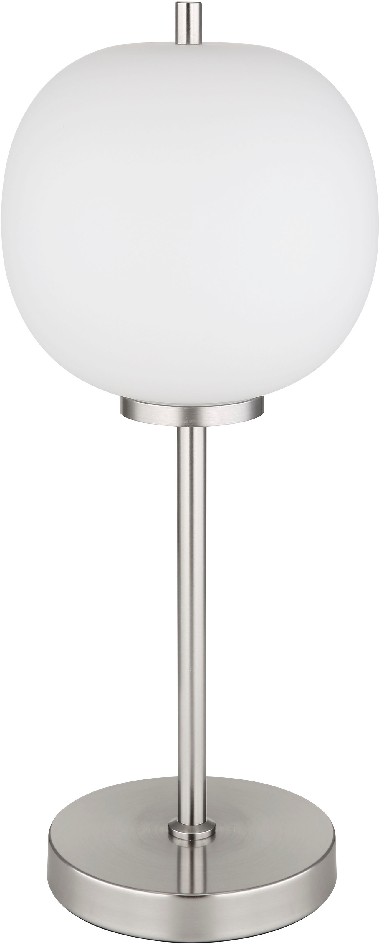 GLOBO LIGHTING Tischleuchte »BLACKY I« E14 1 Stk. Tischlampe Glas opal DM 18,5cm Schlafzimmer Flur