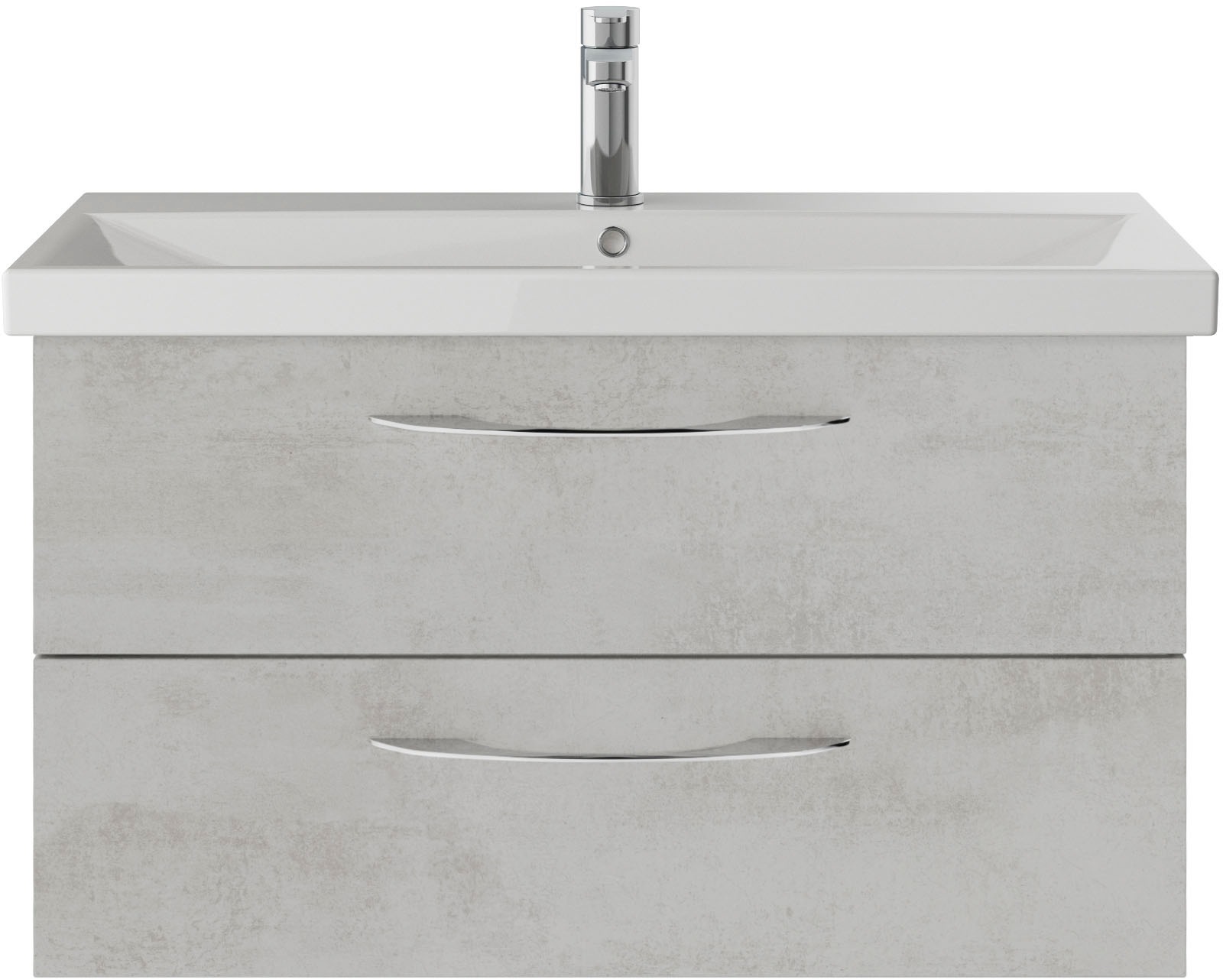 Saphir Badmöbel-Set »Serie 4035 2-teilig, Keramikwaschtisch mit LED-Spiegel, 90 cm breit«, (Set), Badezimmer-Set inkl. Türdämpfer, 2 Schubladen, Waschplatz