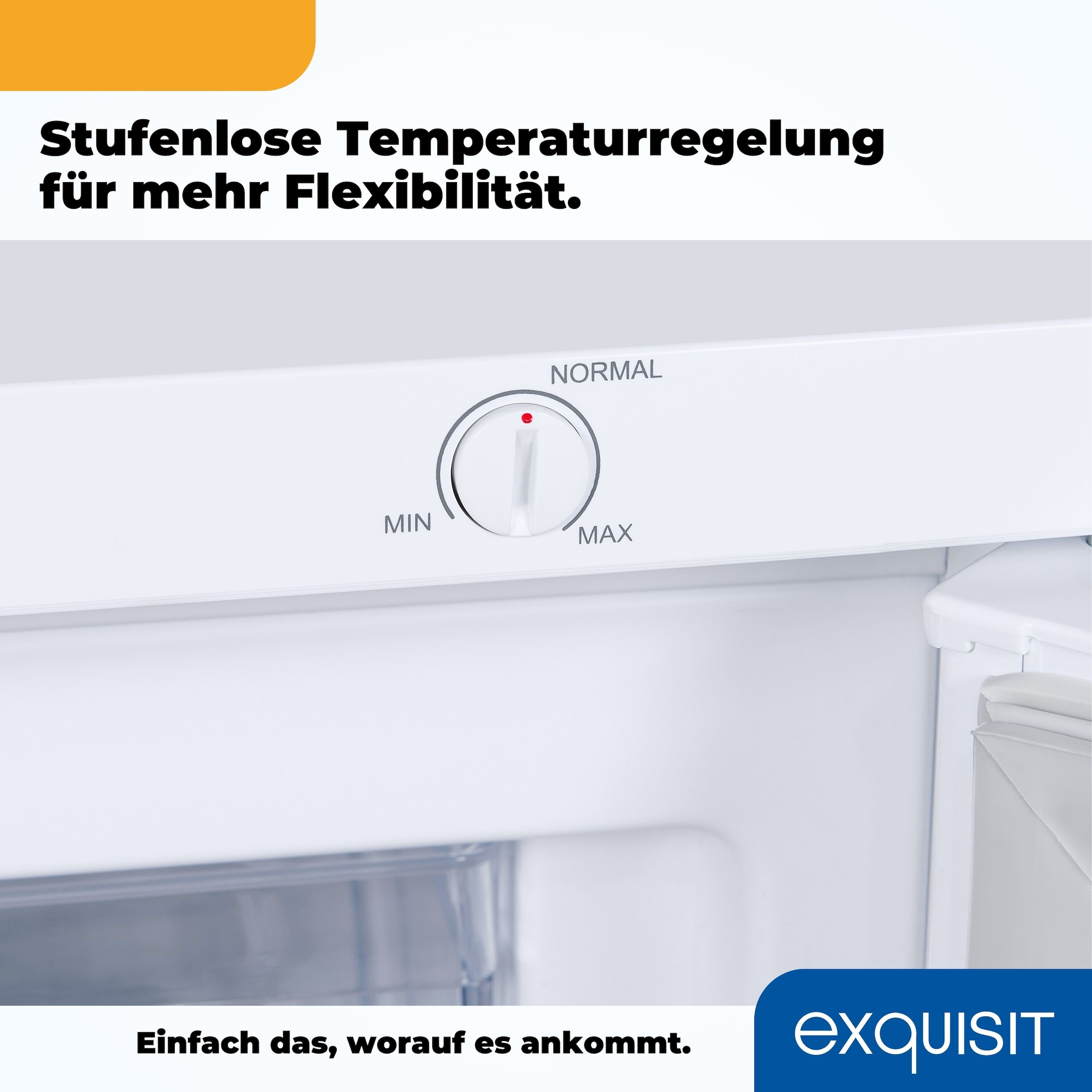 exquisit Gefrierschrank »GS81-H-010D weiss«, 85 cm hoch, 56 cm breit, 85 Liter Nutzinhalt, Flexibler Türanschlag, 4 Sterne Gefrieren