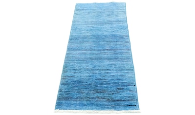 Wollteppich »Ziegler Teppich handgeknüpft blau«, rechteckig