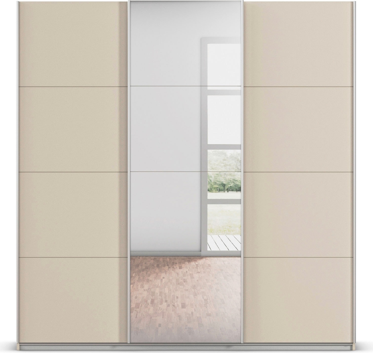 rauch Schwebetürenschrank »Kleiderschrank Schrank OTTO´S CHOICE Garderobe AGORDO«, (in zwei Griff-Farben), Top Innenausstattung, in 4 Breiten und 2 Höhen MADE IN GERMANY