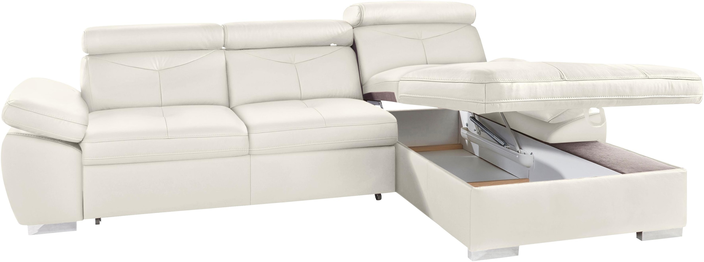 exxpo - sofa fashion Ecksofa »Spring, super bequem, mit Armteil- und Kopfteilfunktion, OTTOs Choice«, L-Form, wahlweise mit Bettfunktion und Bettkasten