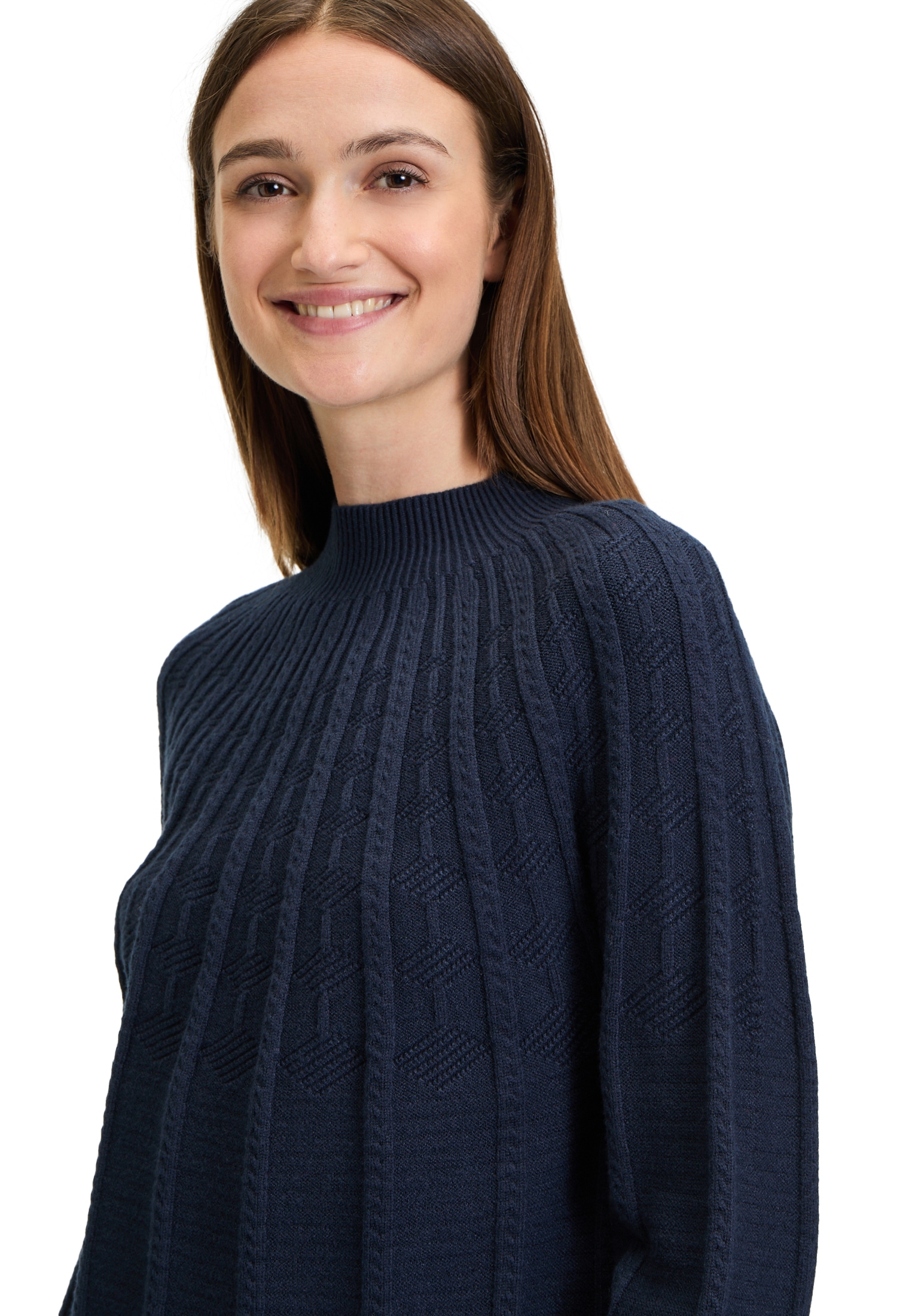 Betty&Co Strickpullover »Betty & Co Damen Strickpullover mit Stehkragen«, (1 tlg.), Struktur
