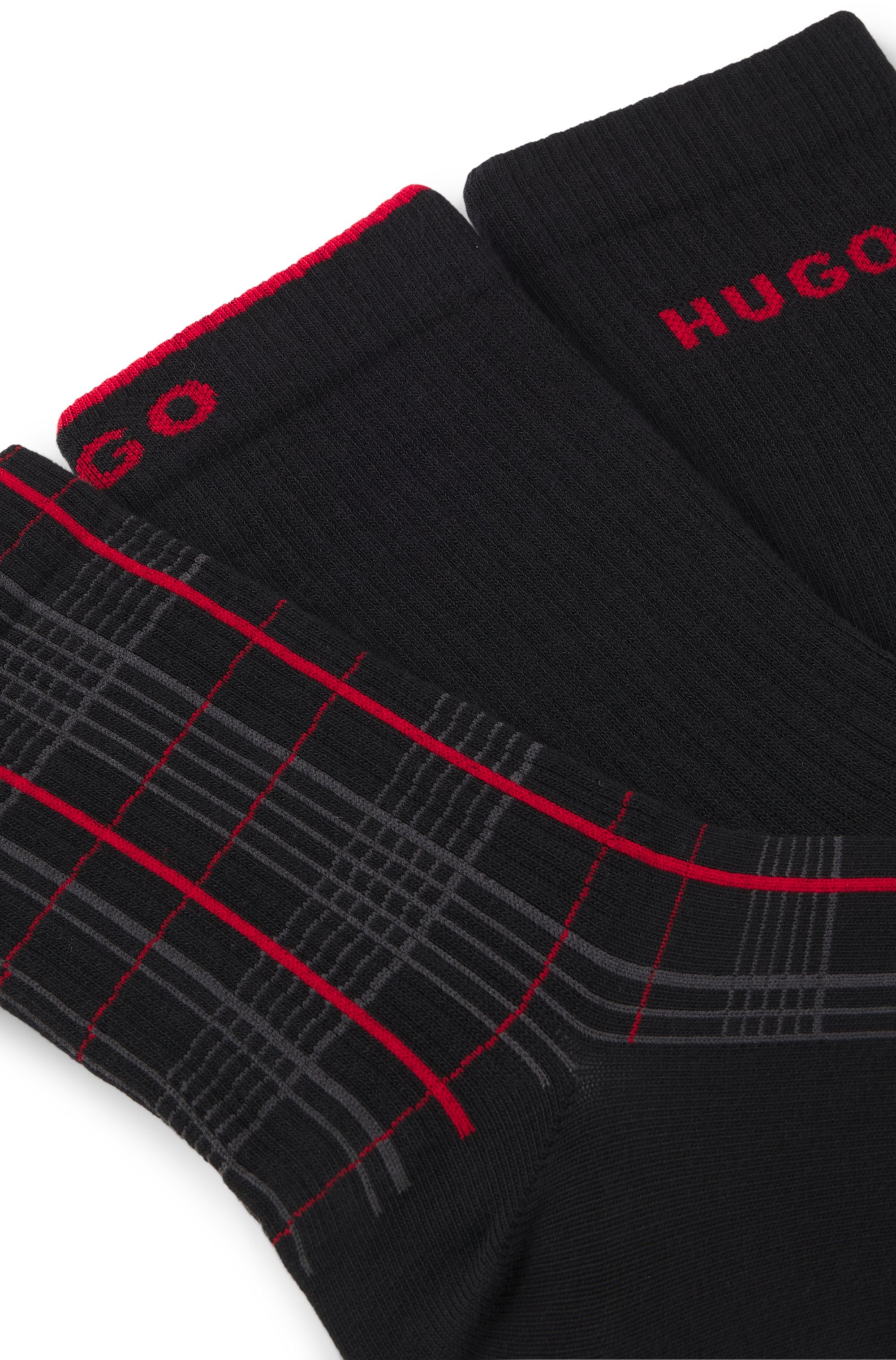 HUGO Underwear Socken »3P QS RIB CHECK CC« 3 Paar tlg.