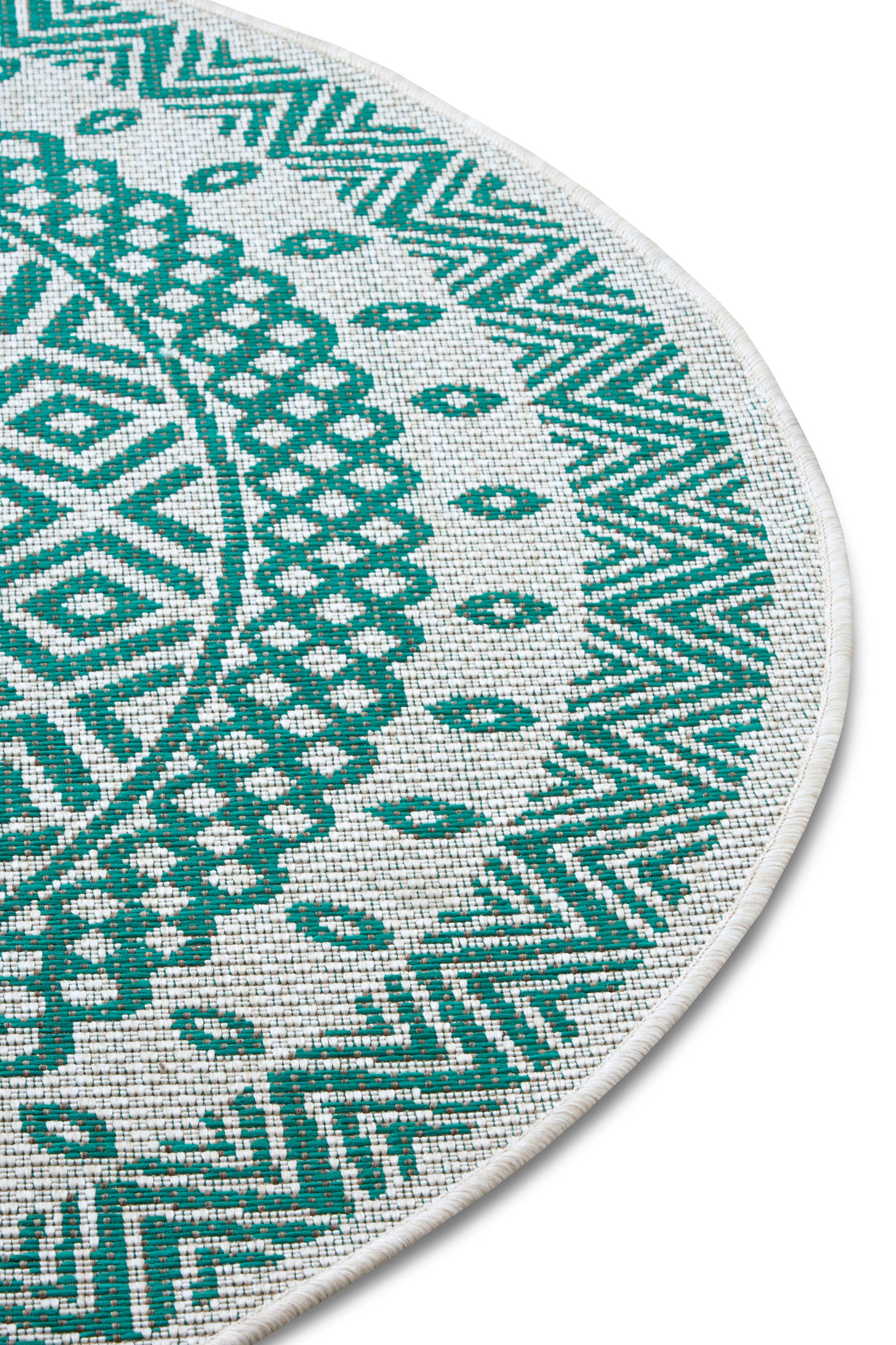 NORTHRUGS Teppich »Giro«, rund, Flachgewebe Mandala Design, gekettelt,  Robust, Pflegeleicht auf Rechnung | BAUR