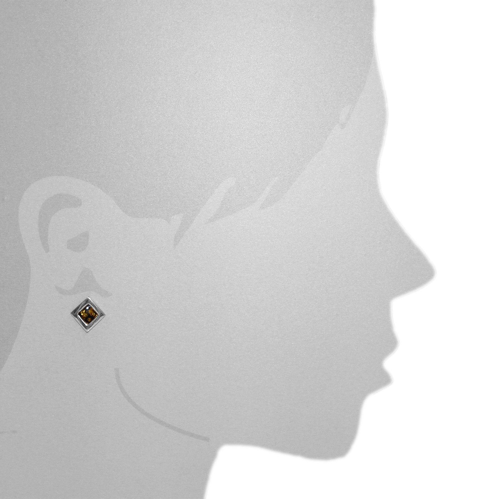 OSTSEE-SCHMUCK Paar Ohrstecker »- Vica - Silber 925/000 - Bernstein«