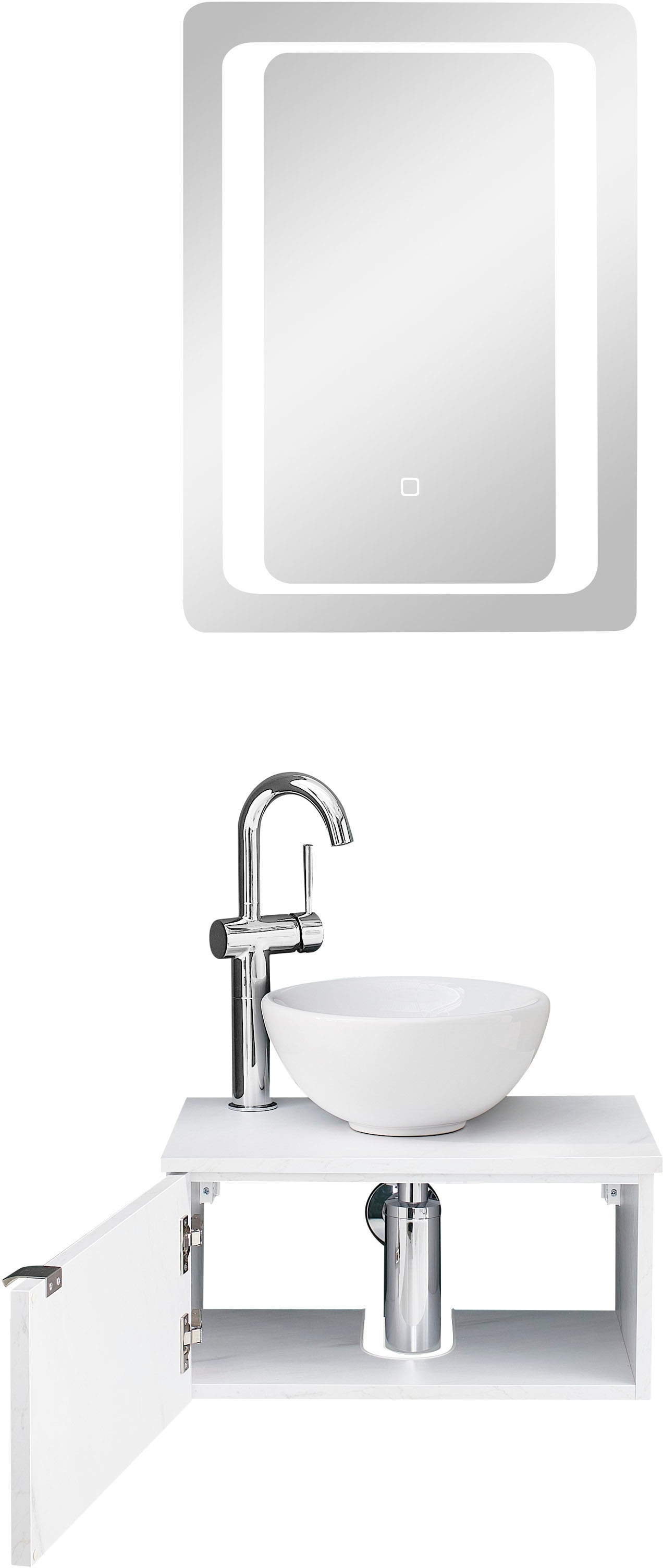 Saphir Badmöbel-Set "Serie 6915" 4 Stk. tlg. Gäste-Bad, 51 cm breit, mit LE günstig online kaufen