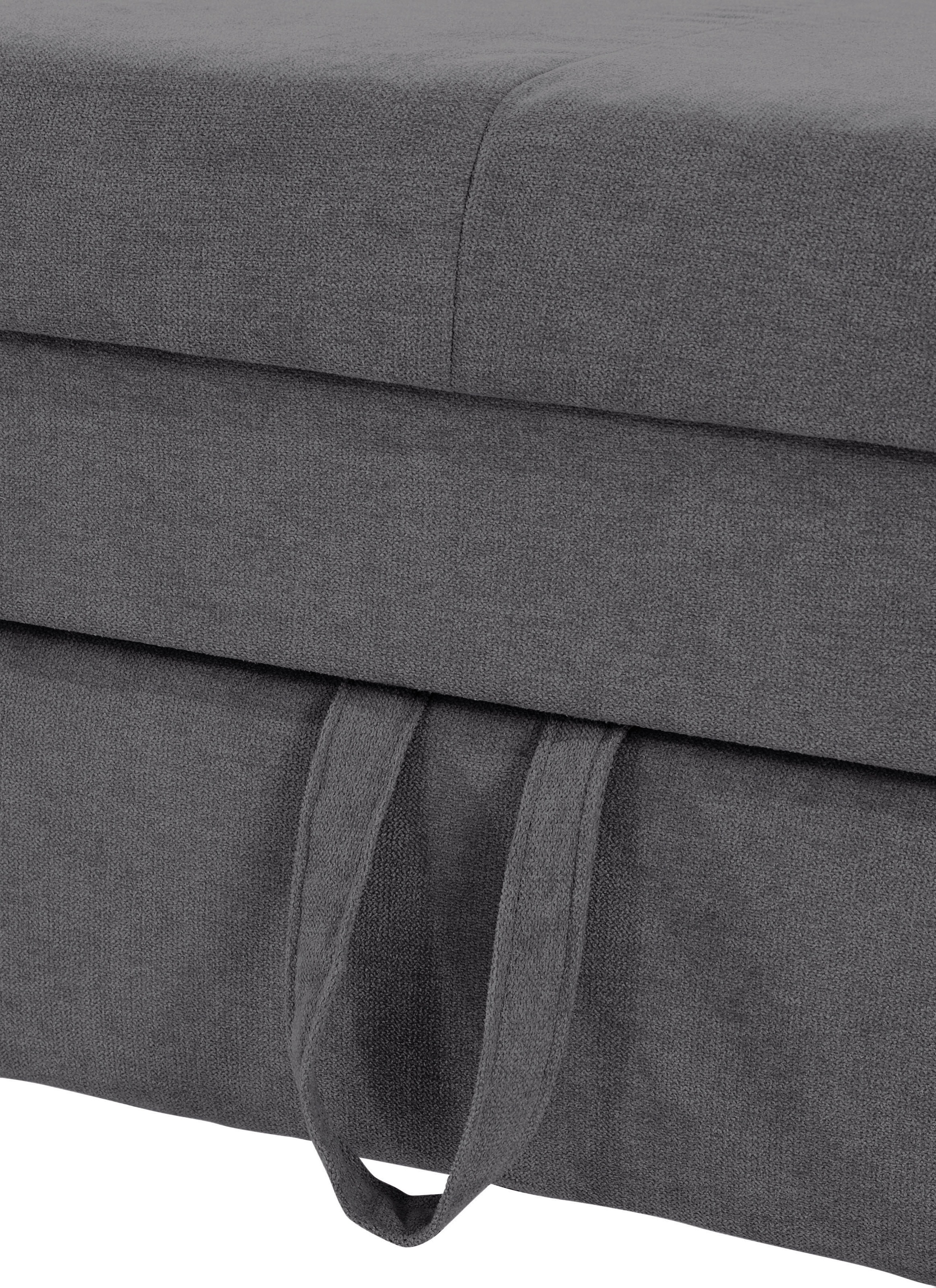 COTTA Ecksofa »Mia L-Form mit 3 Zierkissen«, wahlweise mit Bettfunktion, Bettkasten, Beleuchtung & Wireless-Charger