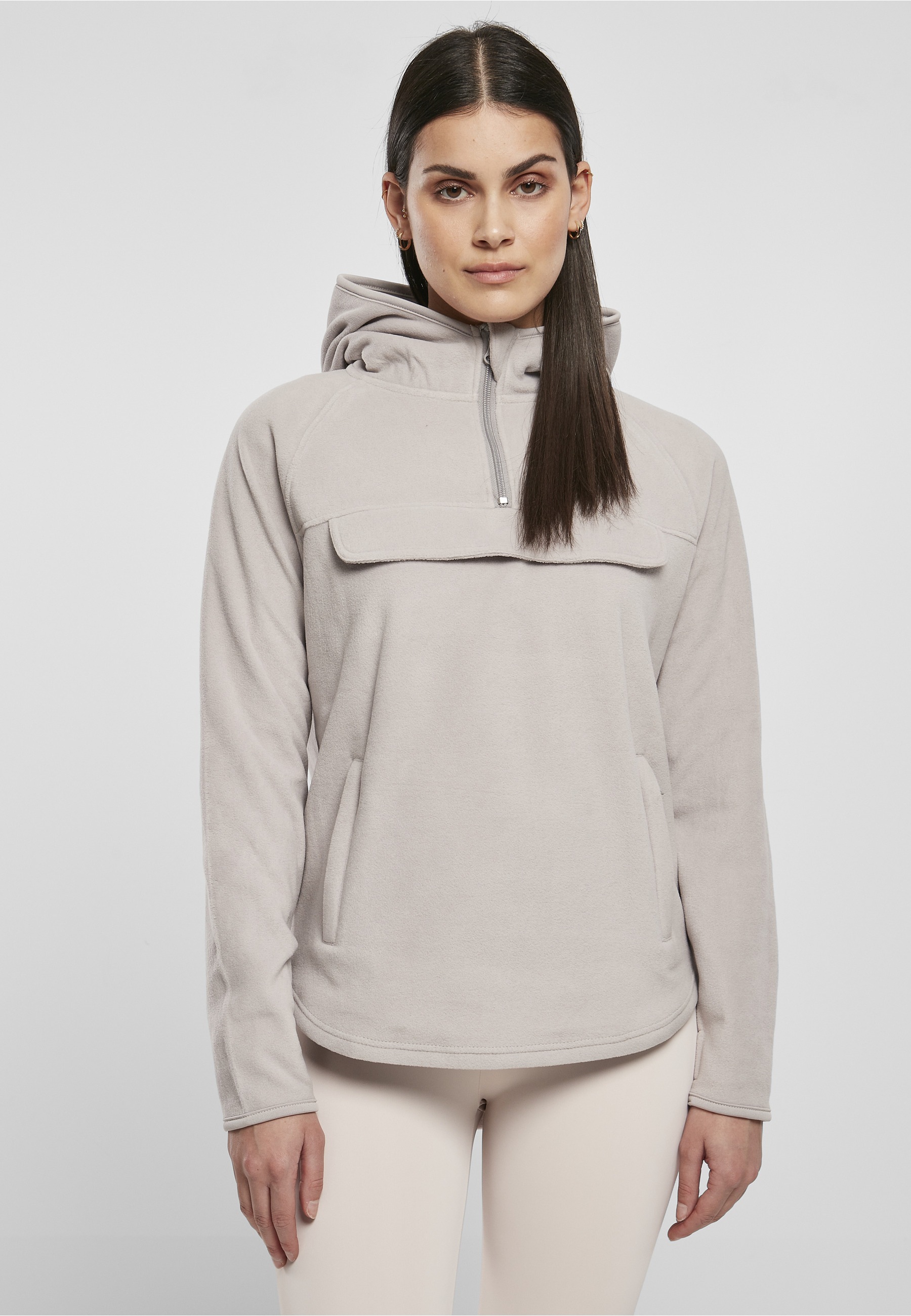 URBAN CLASSICS Kapuzensweatshirt »Urban Classics Damen Ladies Polar Fleece Pull Over Hoody«, 1 Stk.
