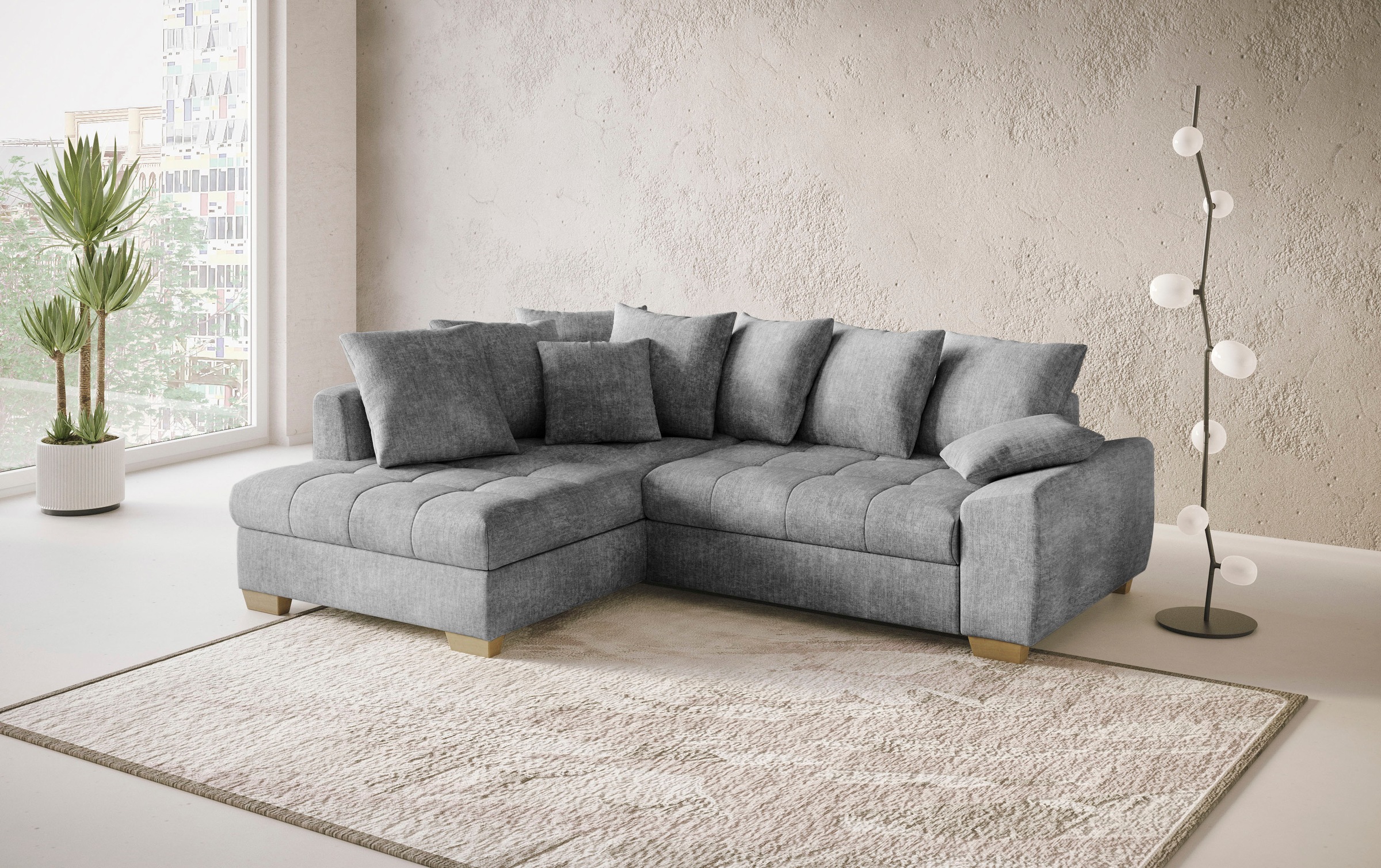 Mr. Couch Ecksofa "Nikita II, L-Form", Wahlweise mit Bettfunktion, Bettkast günstig online kaufen