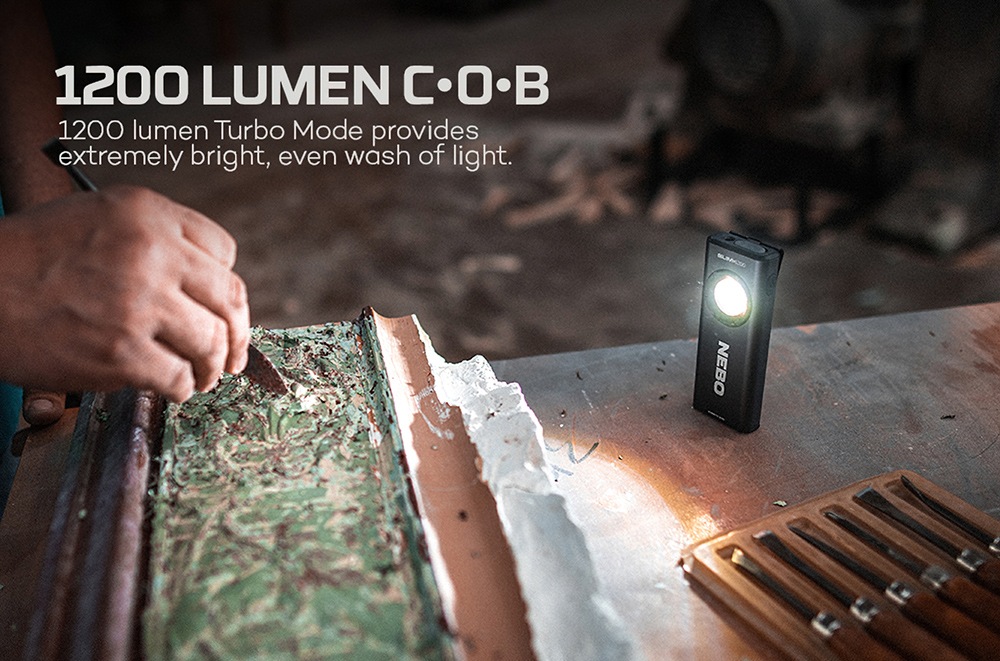 NEBO LED Taschenlampe »Nebo SLIM+ 1200« Set, Taschenlampe inkl. Ladekabel, 2 Stk. tlg.