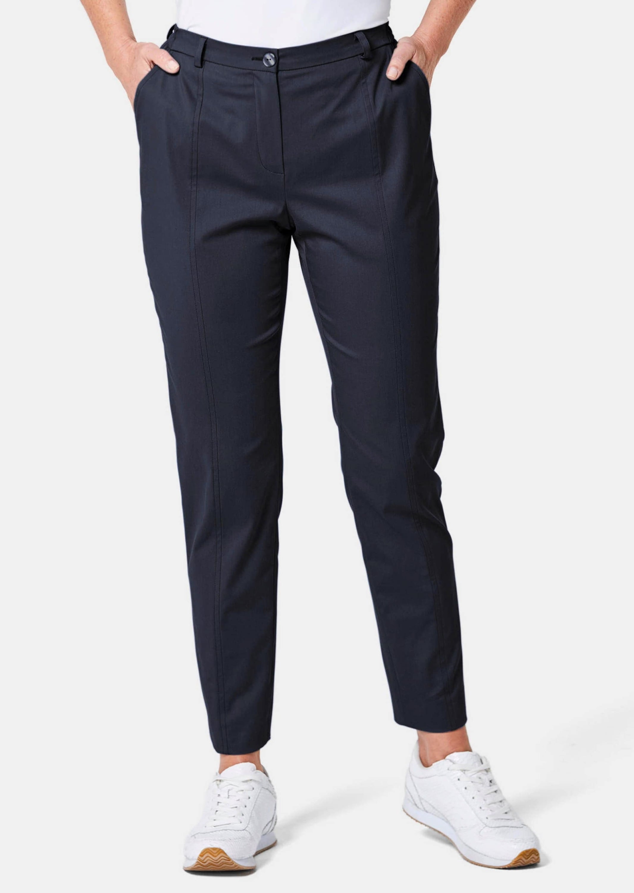 GOLDNER Stoffhose »Satinhose Anna Sportive Hose Anna aus trageangenehmen Satin«