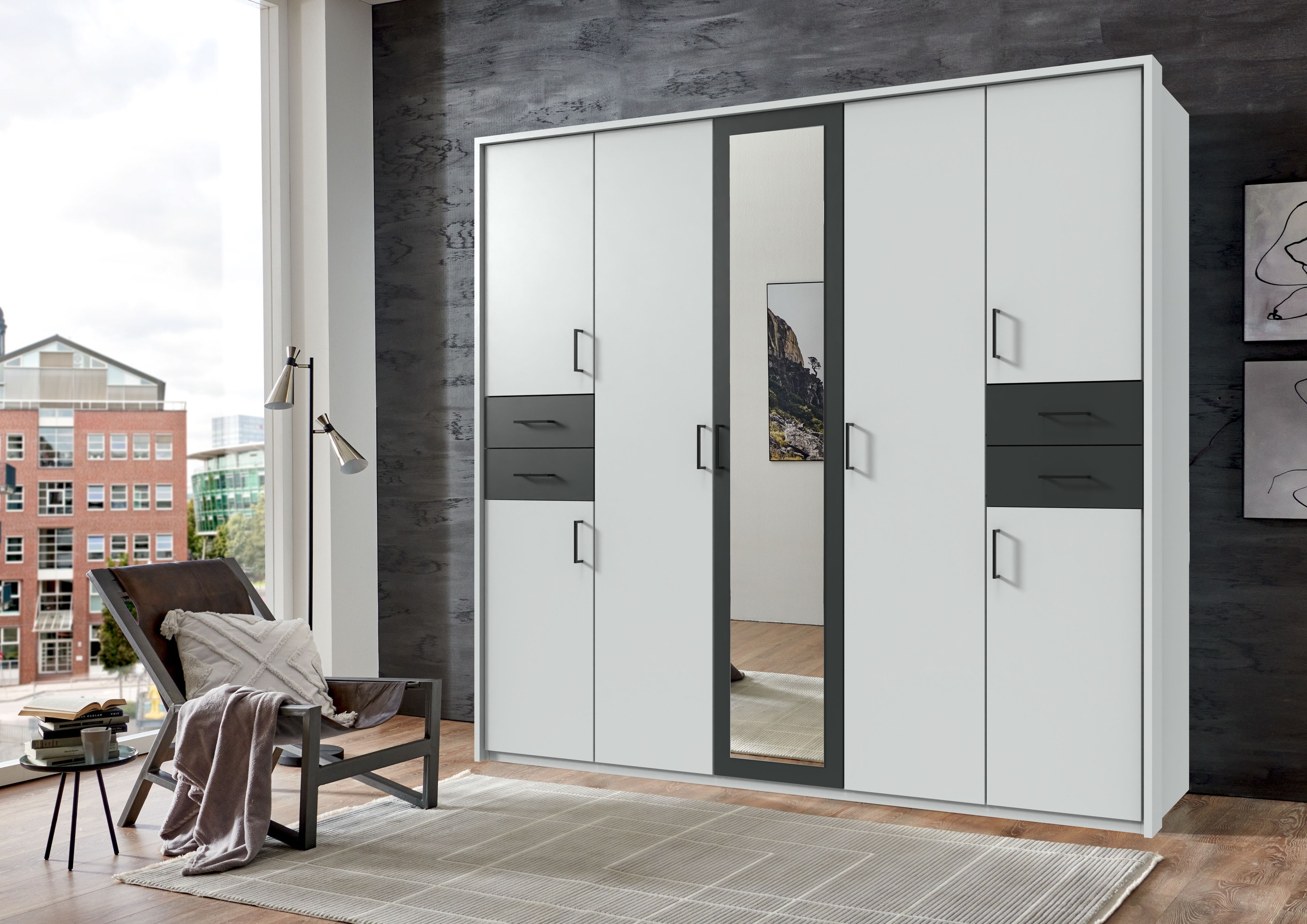 Wimex Drehtürenschrank "Vegas", inklusive Passepartout-Rahmen, mit Spiegelt günstig online kaufen