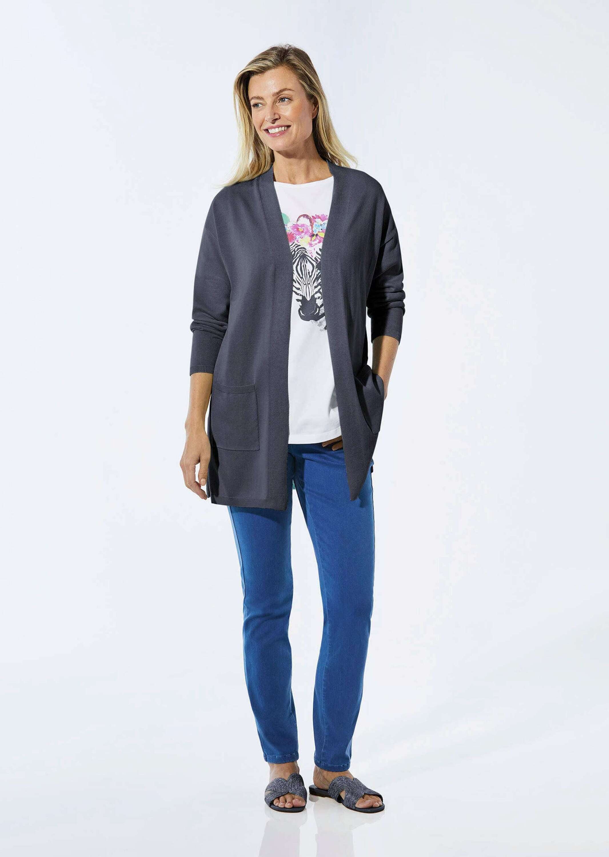 GOLDNER Strickjacke »Kurzgröße Strickjacke aus Viskose-Baumwoll-Mix« keine/nicht relevant