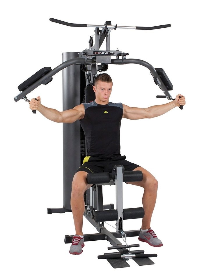 Finnlo by Hammer Kraftstation »Autark 600«, 16 Gewichtsblöcke, (Butterflystange, Latzug, Ruderfunktion und mehr), multifunktionale Fitnessstation, max. Trainingsgewicht 80 kg
