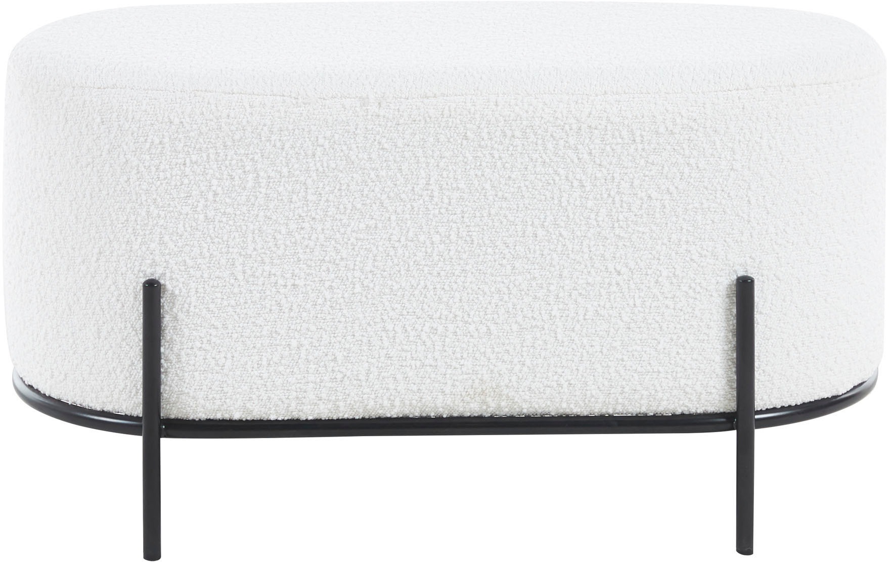 SalesFever Polsterhocker "Komfortabler Polsterhocker" mit Design-Gestell au günstig online kaufen