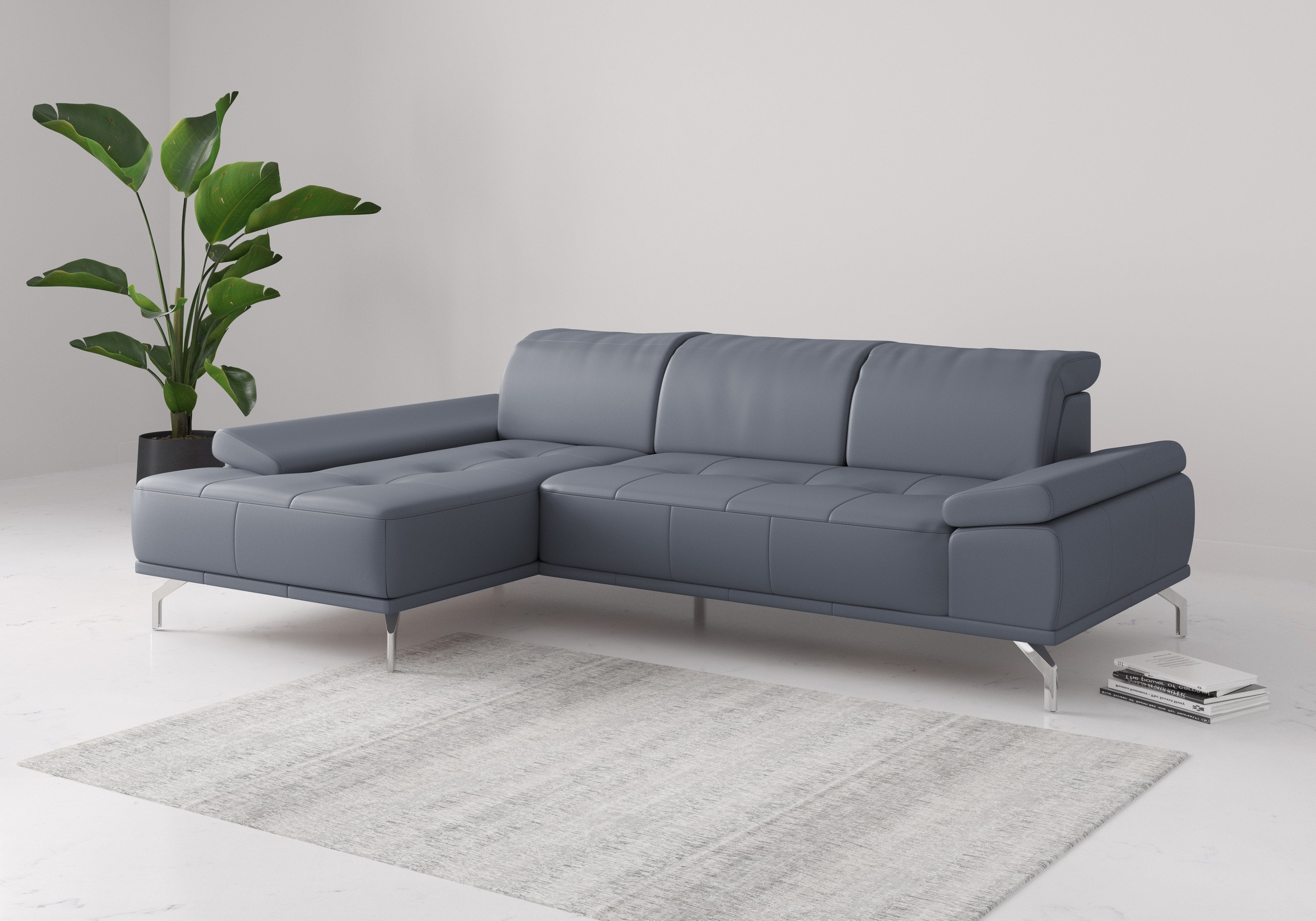 Home affaire Ecksofa "Caluna" Inkl.Sitztiefenverstellung, wahlweise mit Kop günstig online kaufen