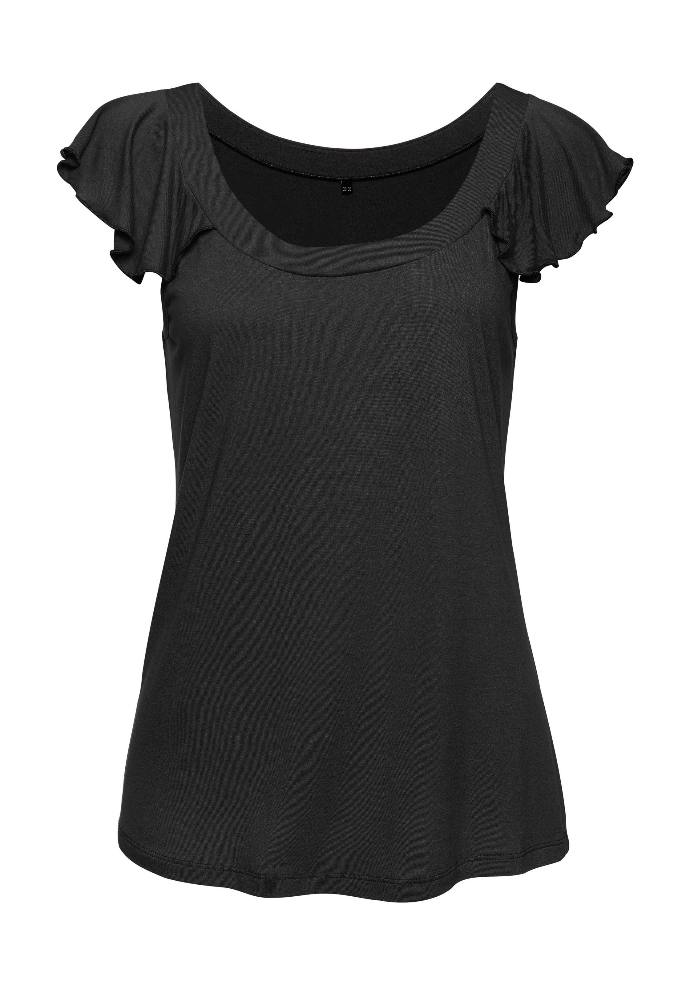 Vivance Rundhalsshirt, mit verspielten Volants aus weichem Jersey, sommerli günstig online kaufen