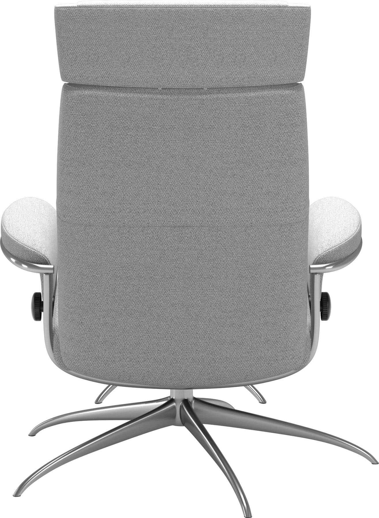 Stressless® Relaxsessel »Paris«, (Set, Relaxsessel mit Hocker), mit Hocker, Low Back mit Kopfstütze, mit Star Base, Gestell Chrom