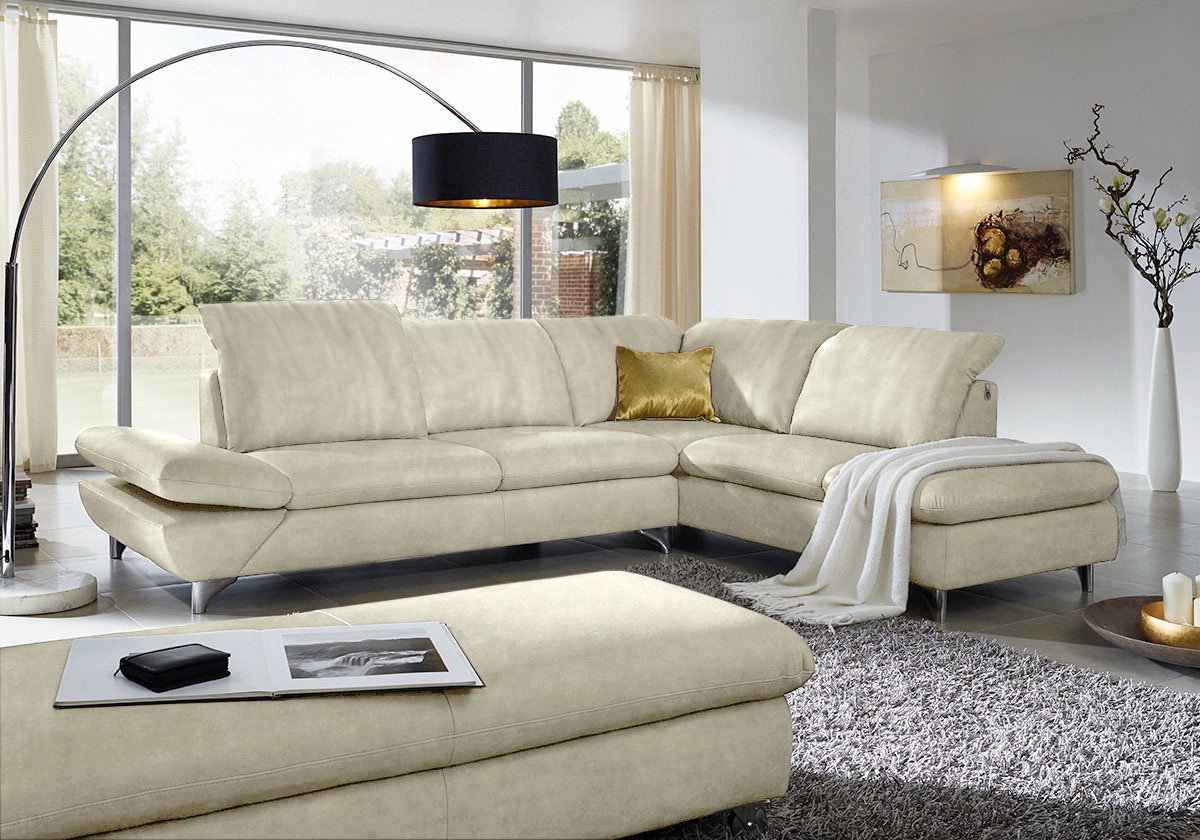 W.SCHILLIG Ecksofa "Taoo, elegant und zeitlos, bequem, L-Form, Breite 296cm" mit Sitziefenverstellung & Kopfteilverstellung