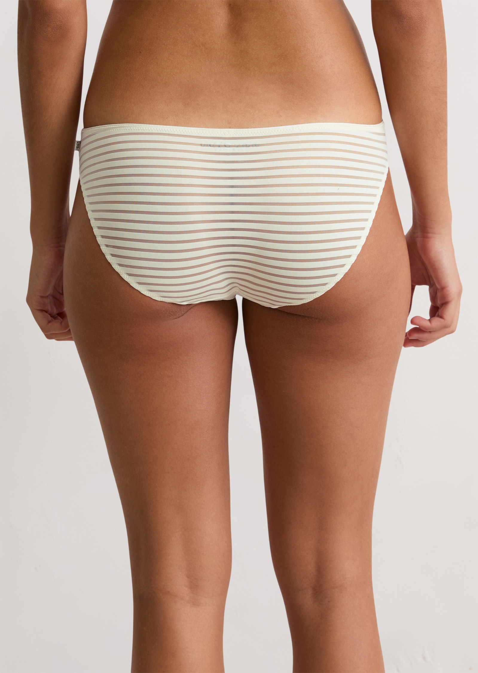 Marc O'Polo Bikinislip »Second Skin Jaquard«, elastischer Bund, Spitze, gestreift, weich