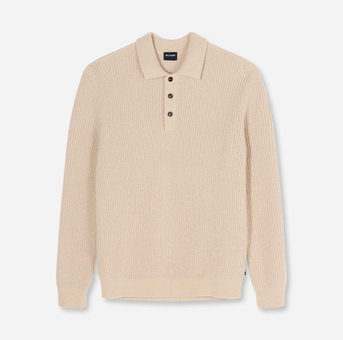 OLYMP Polokragenpullover "Casual" mit Woll-Anteil, Regular Fit