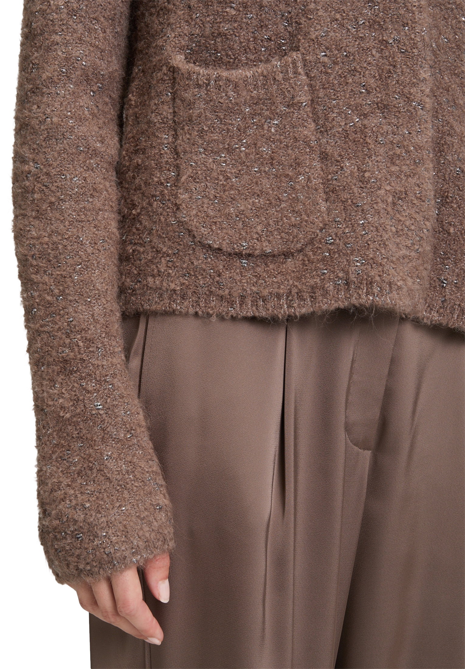 Betty Barclay Strickjacke »Damen Grobstrickjacke mit Lurexfaden« 1 Stk. tlg.