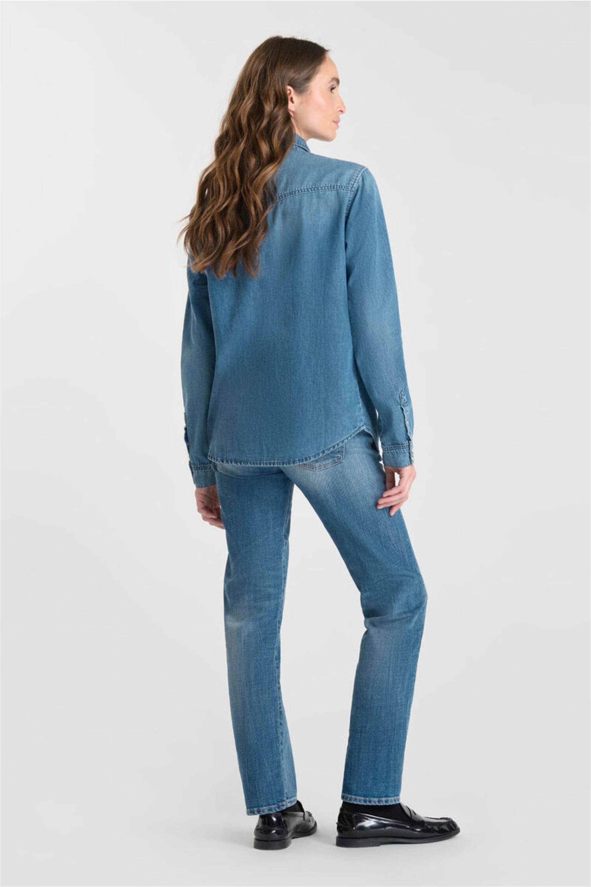 Le Temps Des Cerises Jeanshemd »BARBARA« 1 tlg. im klassischen Design