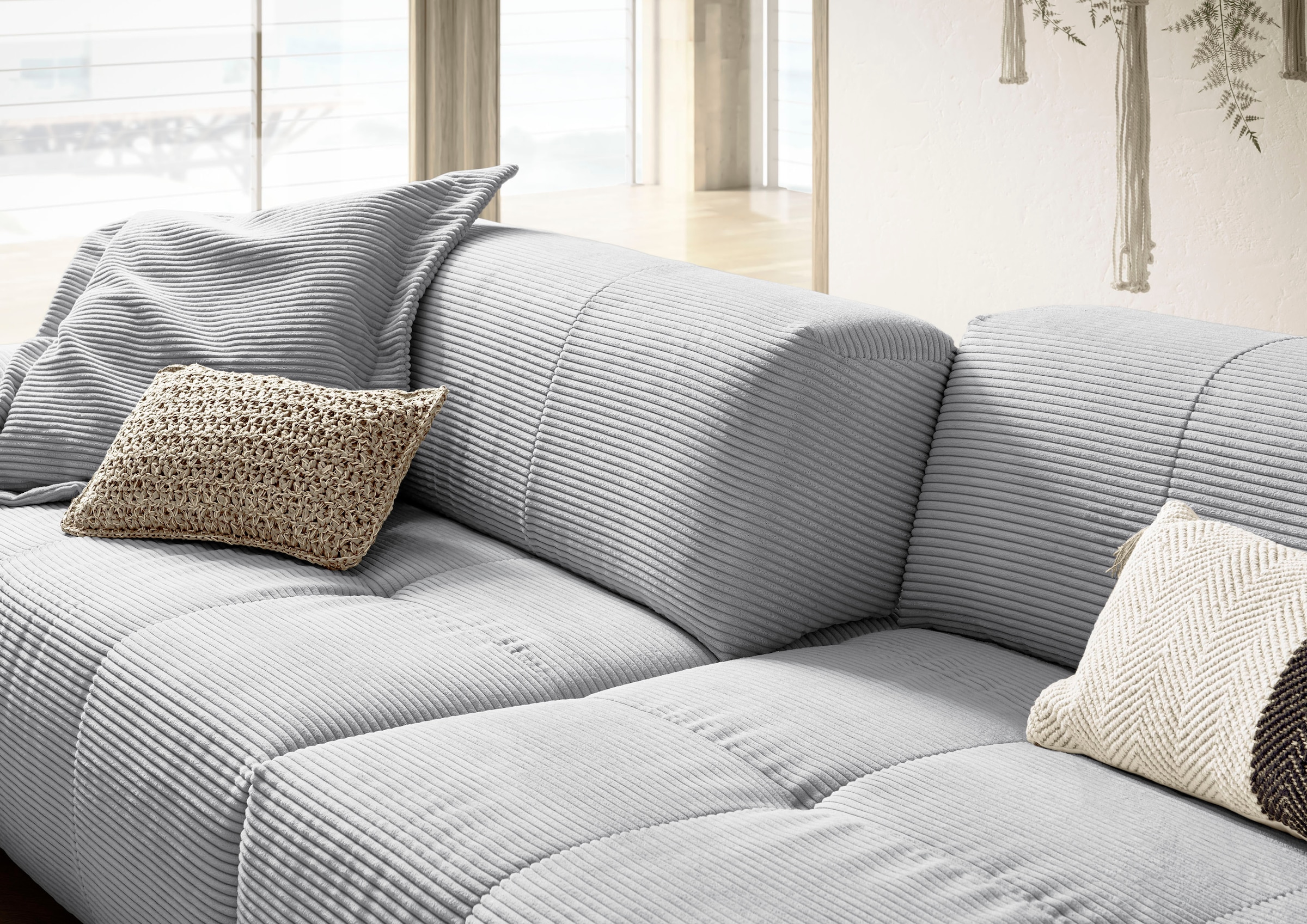 3C Candy Big-Sofa Bezug kaufen Cord Zwei | BAUR »Yoshy«, verstellbare in Rückenlehne, durch Sitztiefen