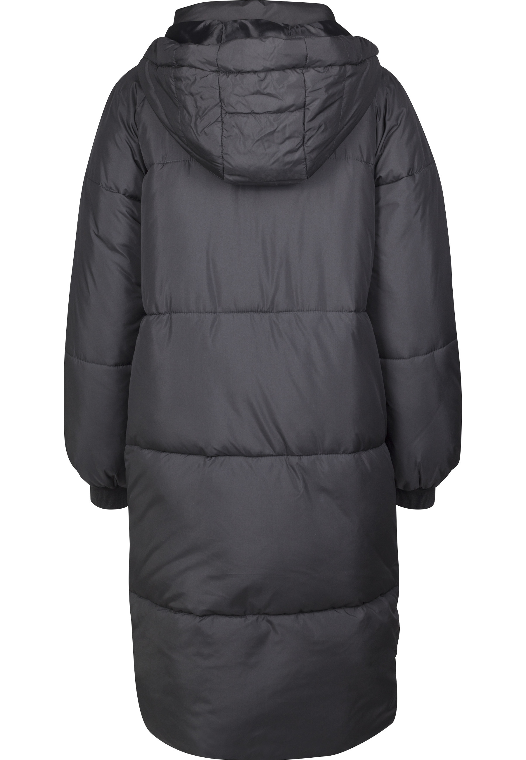 URBAN CLASSICS Winterjacke »Urban Classics Damen Ladies Oversize Faux Fur Puffer Coat« 1 Stk. tlg. mit Kapuze