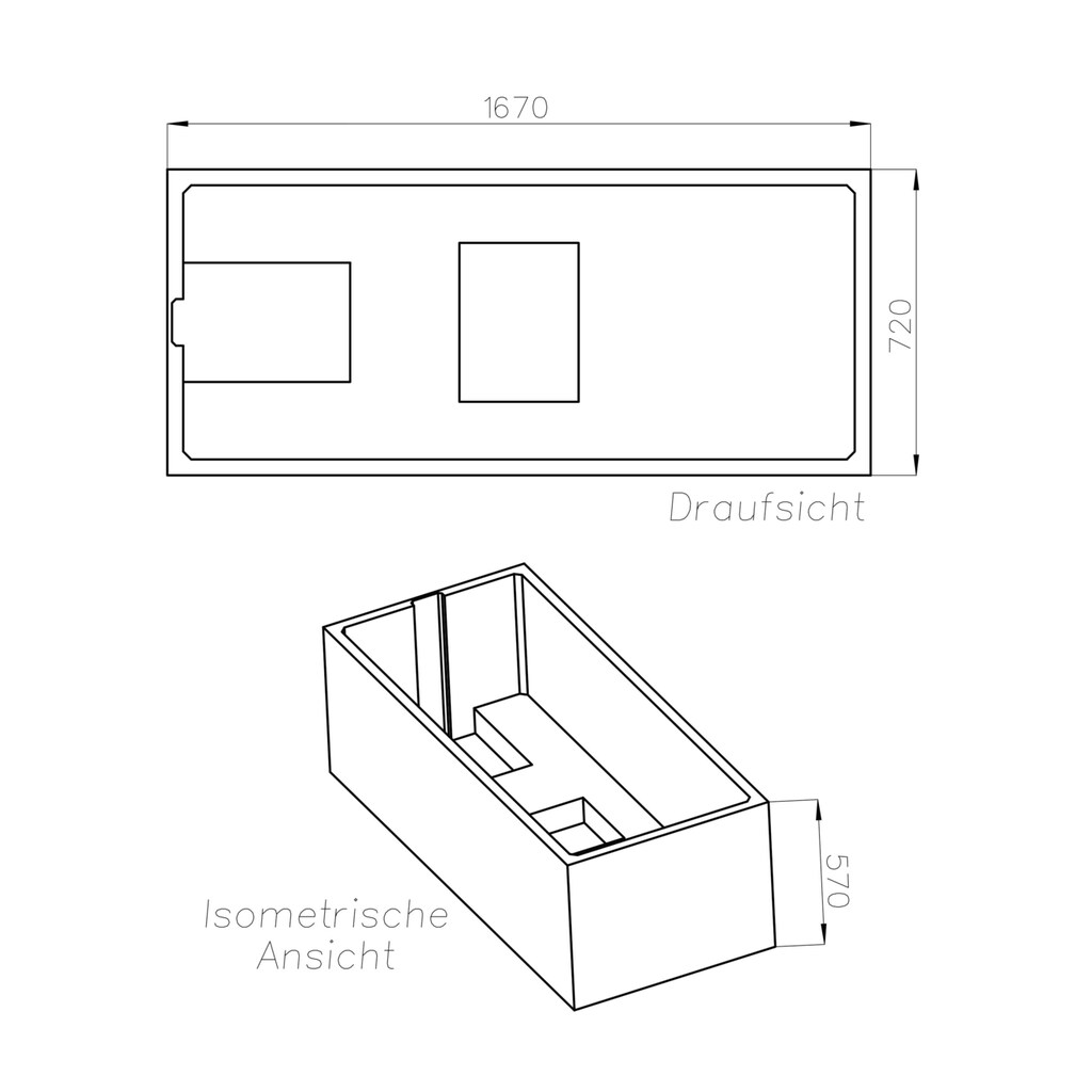 OTTOFOND Einbauwanne »Körperformwanne«, (Set, 4 tlg.)