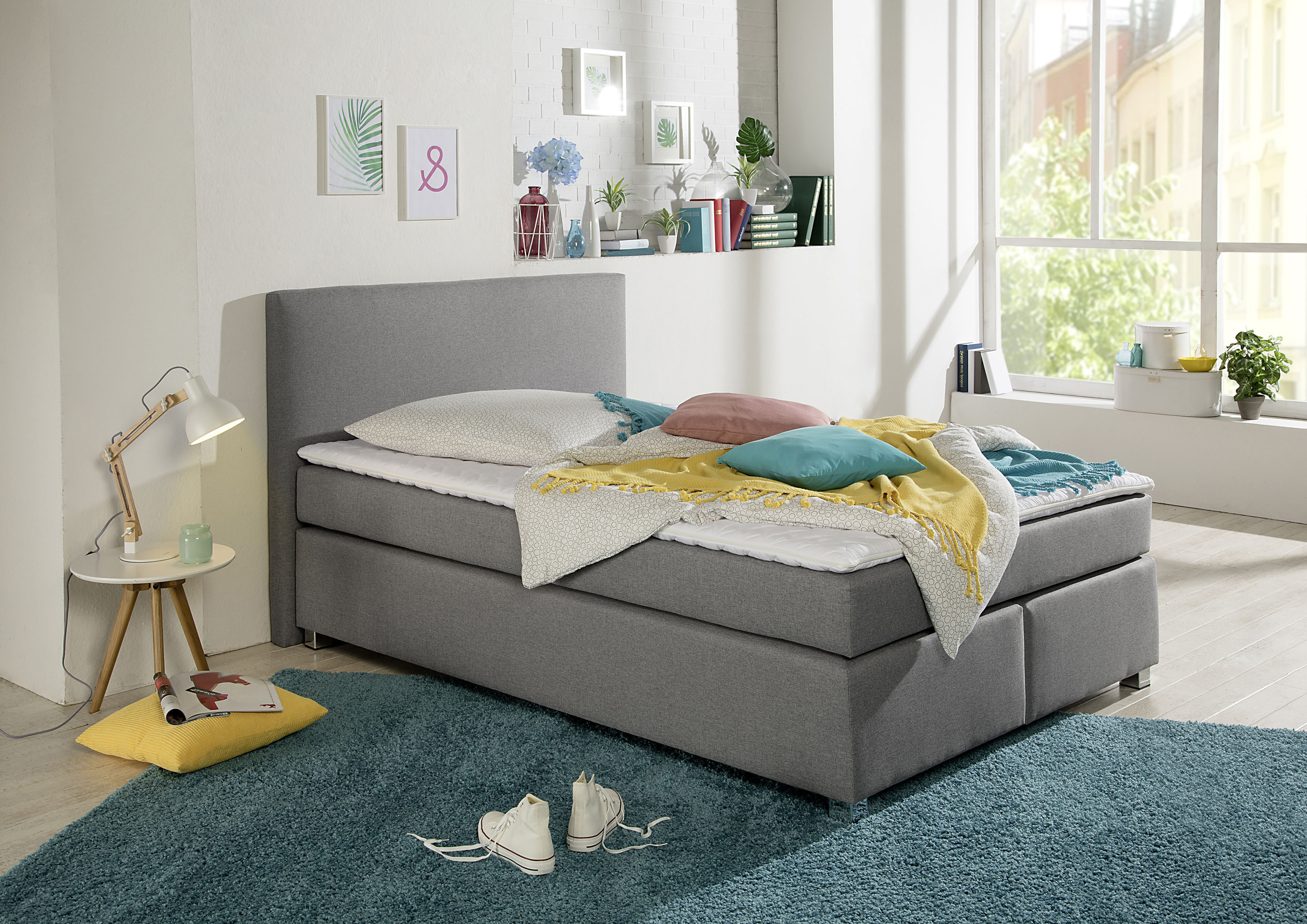 Home affaire Boxspringbett "Eliana" inkl. Topper, in 4 Breiten, 3 Matratzenarten und 2 Härtegraden