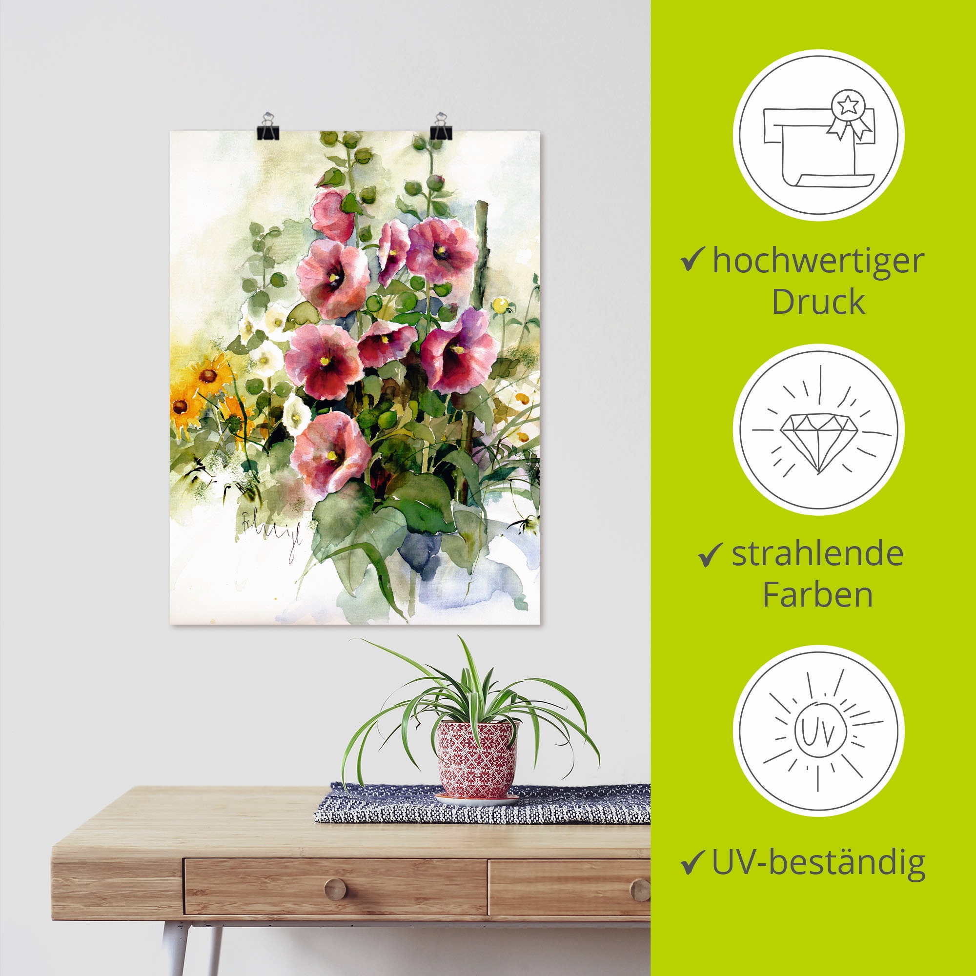 Artland Wandbild »Blumen Zusammenstellung I«, Blumen, (1 St.), als Leinwandbild, Poster in verschied. Größen