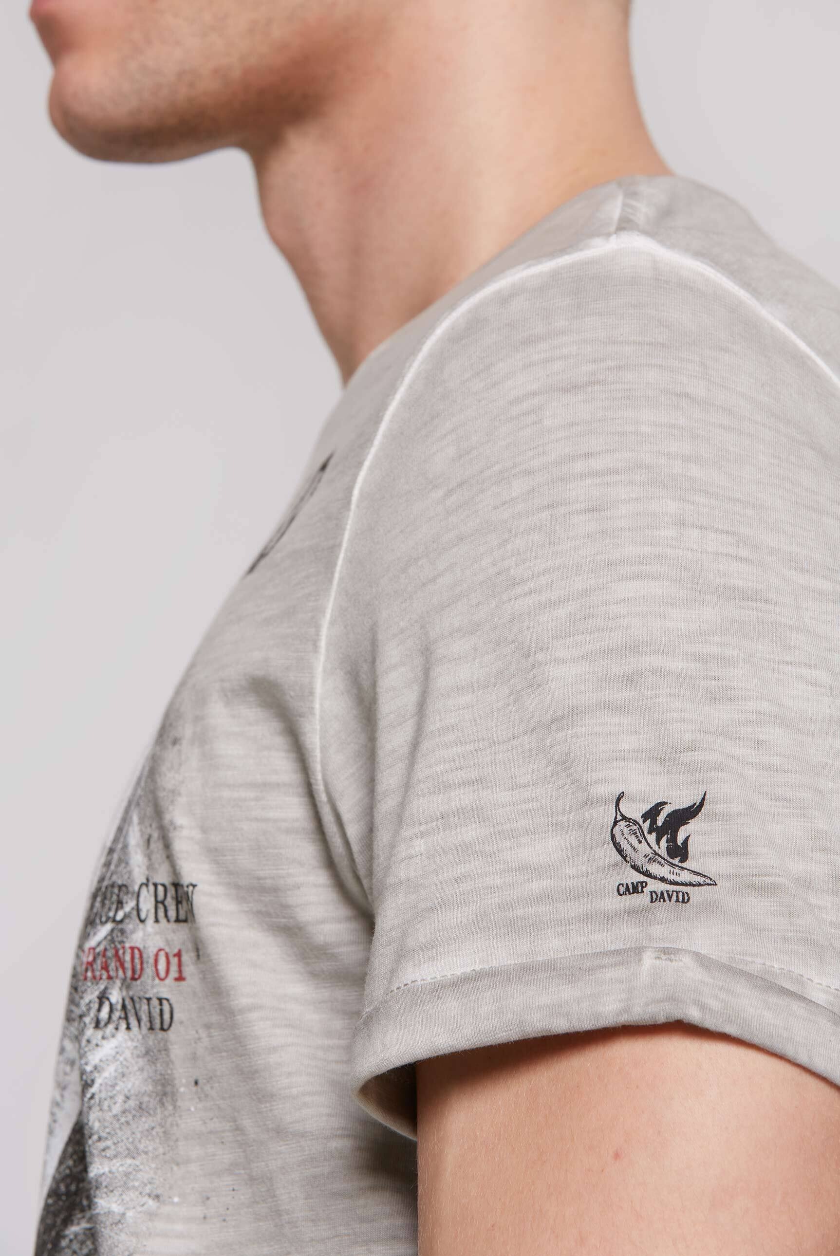 CAMP DAVID Rundhalsshirt, aus Baumwolle
