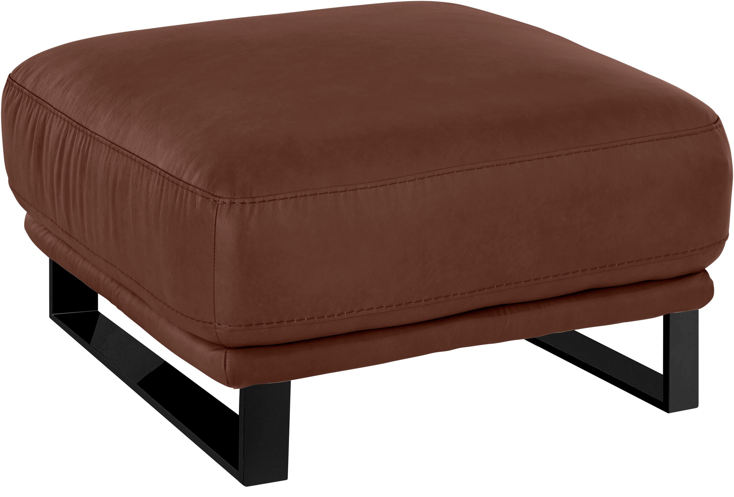 W.SCHILLIG Hocker »montanaa«, mit Metallkufen in Schwarz pulverbeschichtet, Breite 71 cm